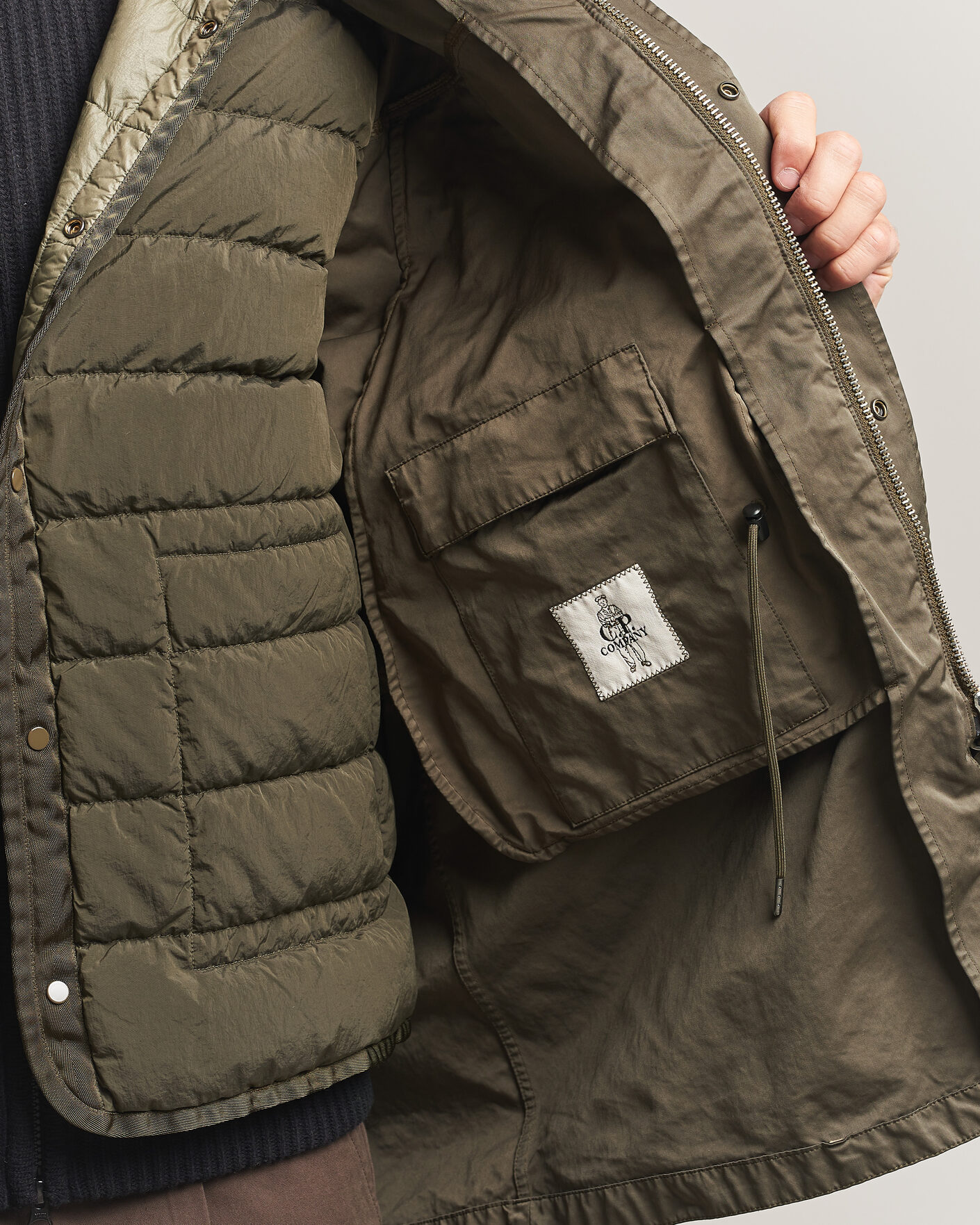 Herr | Jackor | C.P. Company | Micro Kei 2 in 1 Nylon Parka Olive