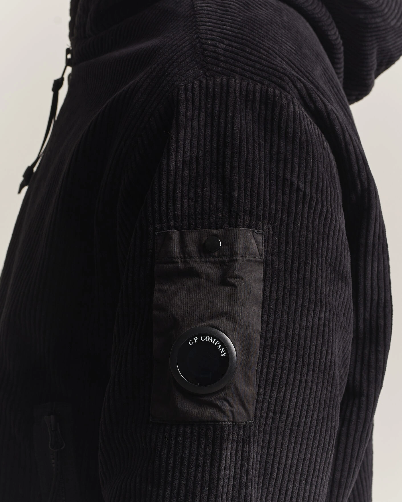 Herr | Jackor | C.P. Company | Light Padded Hood Corduroy Jacket Black
