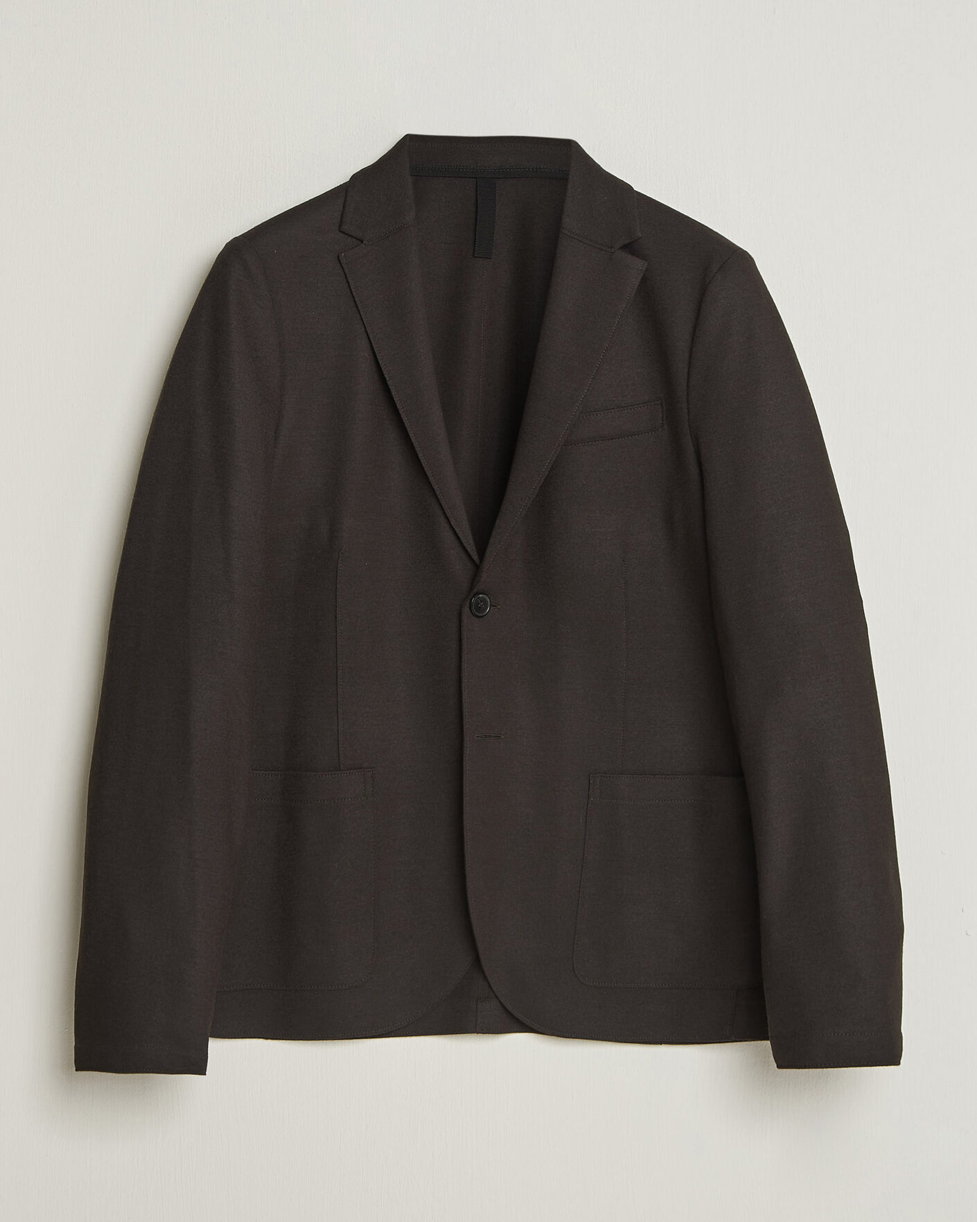 Herr | Kavajer | Harris Wharf London | Two Button Superfine Merino Blazer Brown