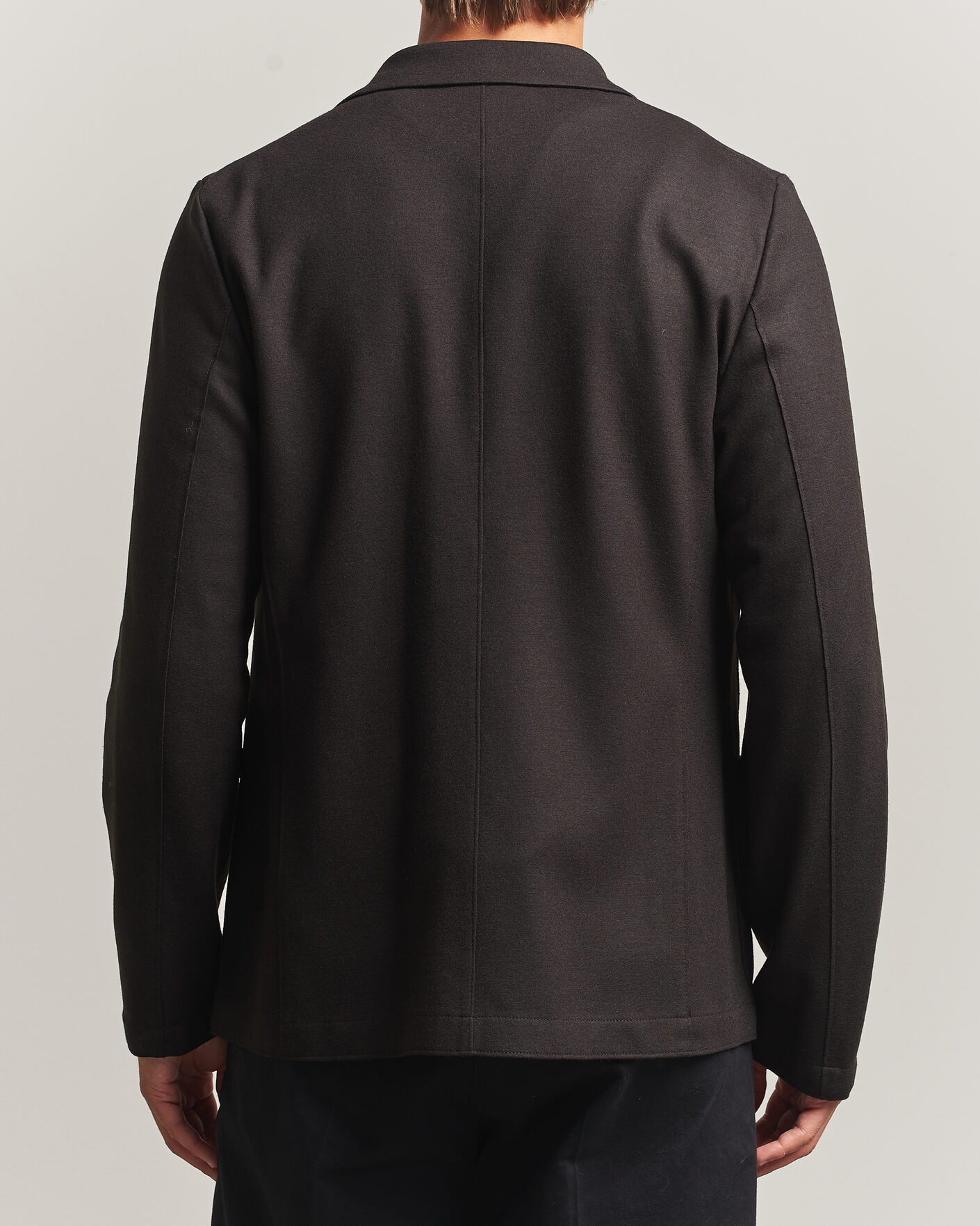 Herr | Kavajer | Harris Wharf London | Two Button Superfine Merino Blazer Brown