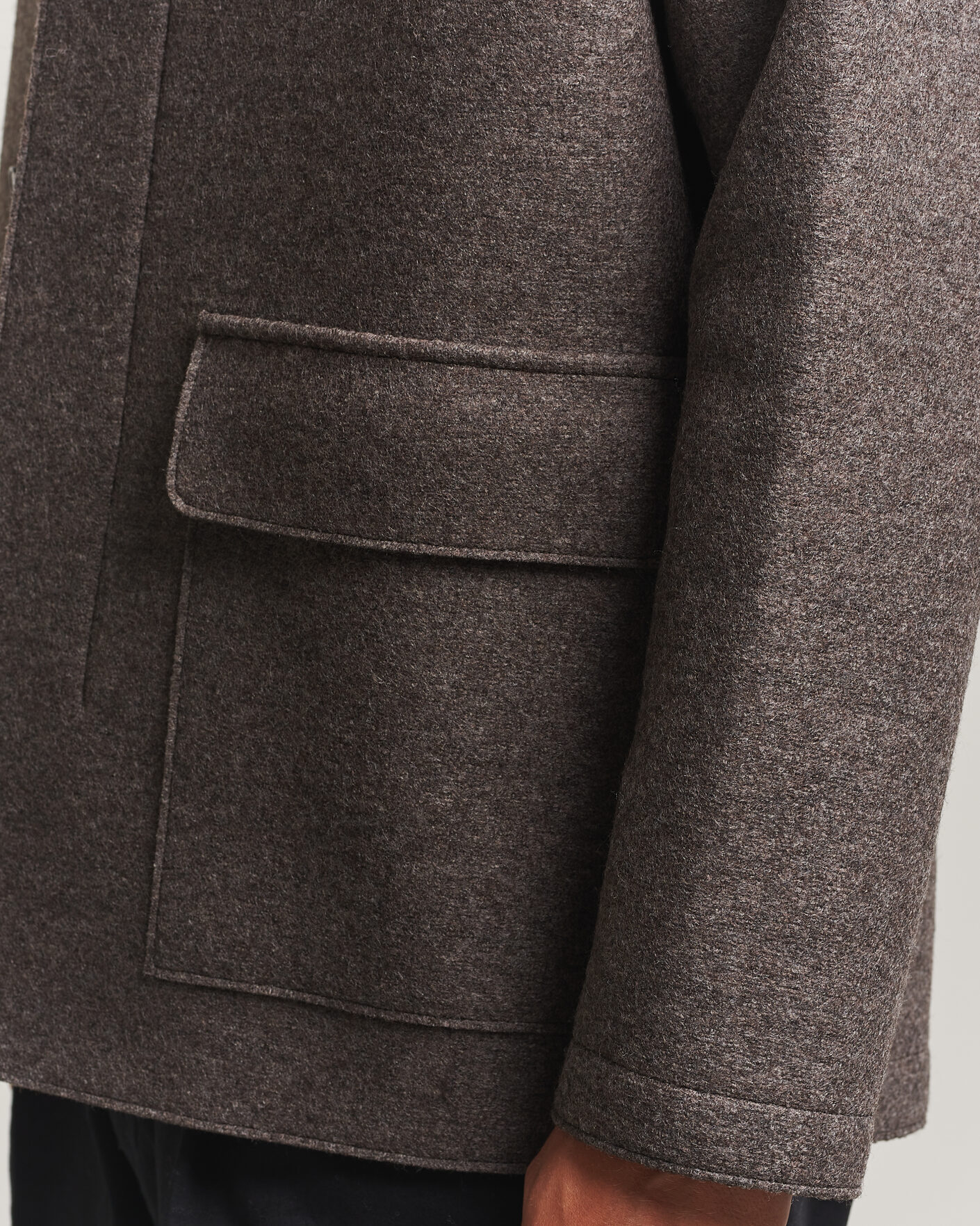 Herr | Jackor | Harris Wharf London | Country Wool Jacket Brown/Grey