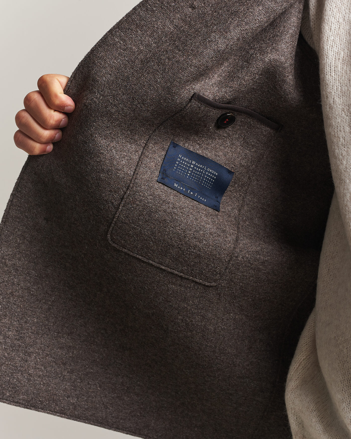 Herr | Jackor | Harris Wharf London | Country Wool Jacket Brown/Grey