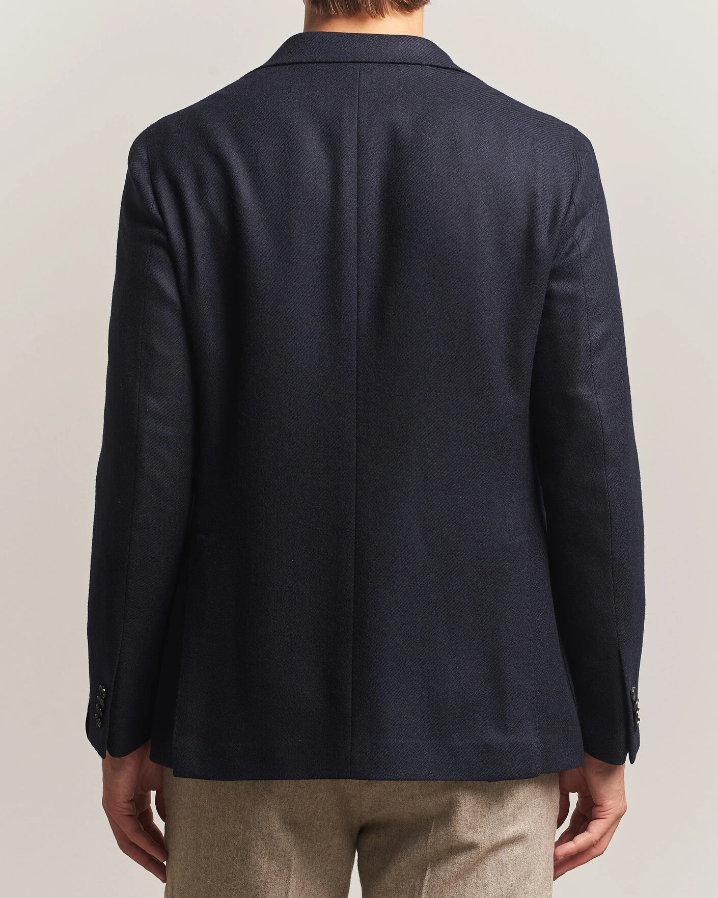 Herr | Kavajer | Caruso | Aida Wool/Cashmere Blazer Navy
