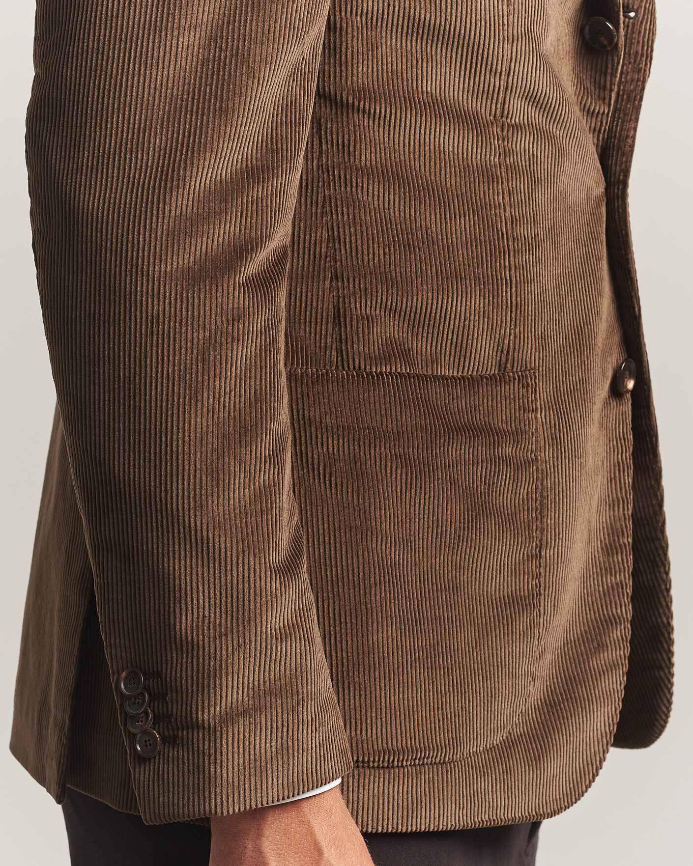 Herr | Kavajer | Caruso | Aida Corduroy Blazer Dark Brown