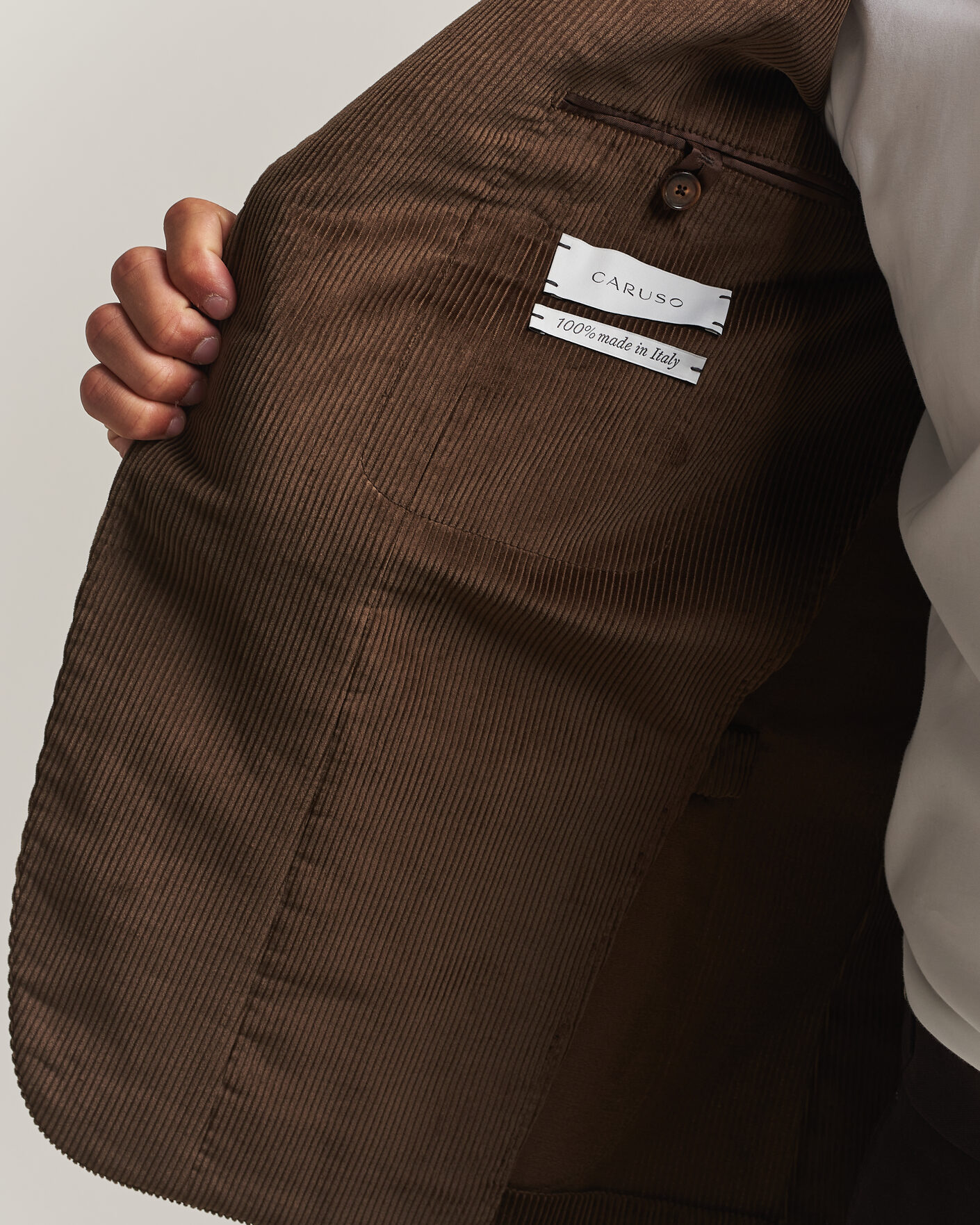 Herr | Kavajer | Caruso | Aida Corduroy Blazer Dark Brown