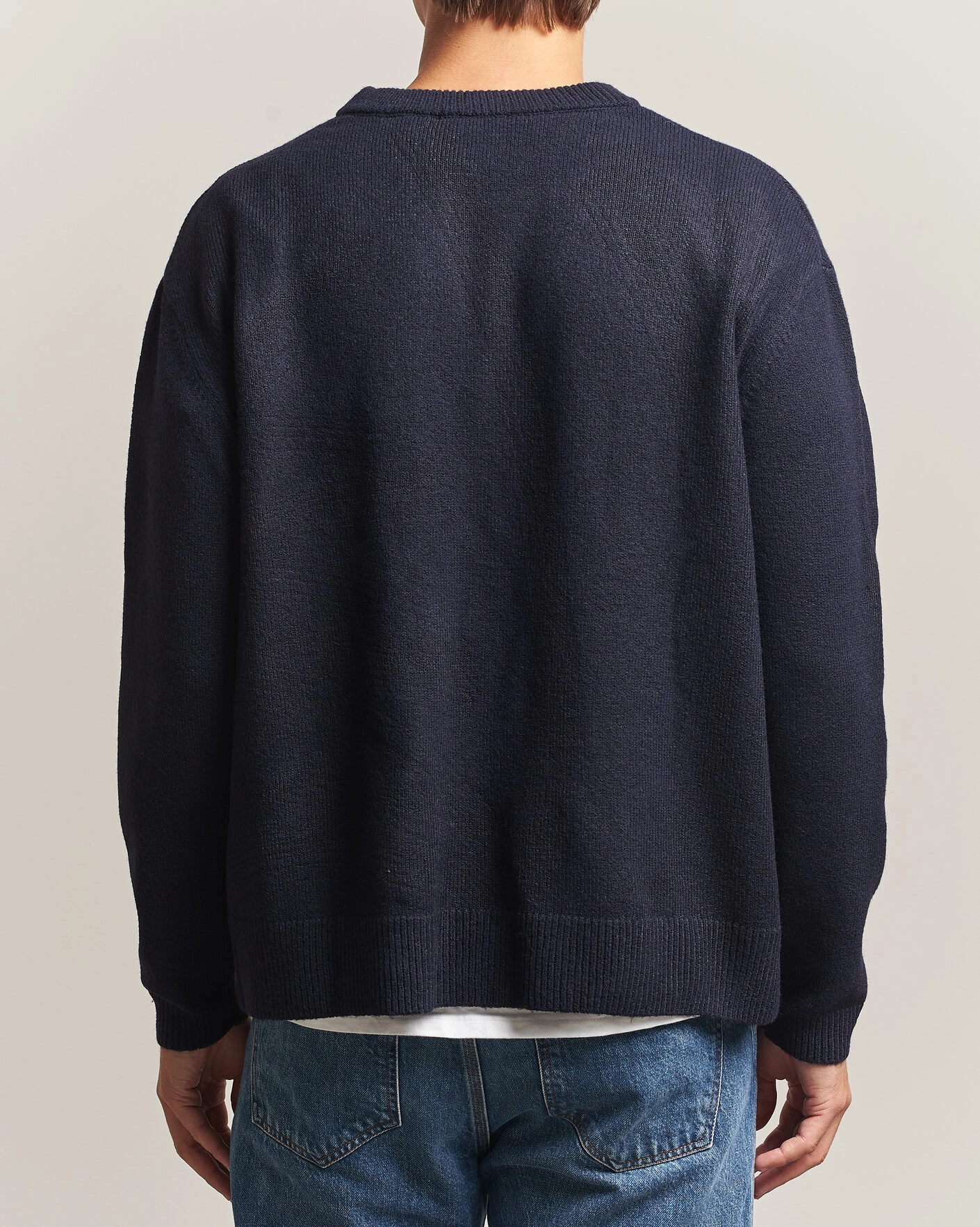 Herr | Tröjor | KnowledgeCotton Apparel | Knitted Crewneck Night Sky