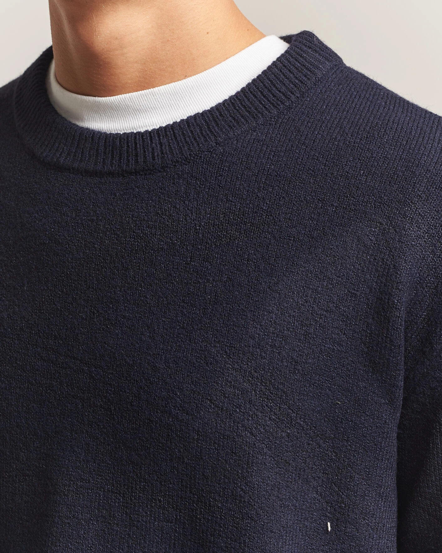 Herr | Tröjor | KnowledgeCotton Apparel | Knitted Crewneck Night Sky