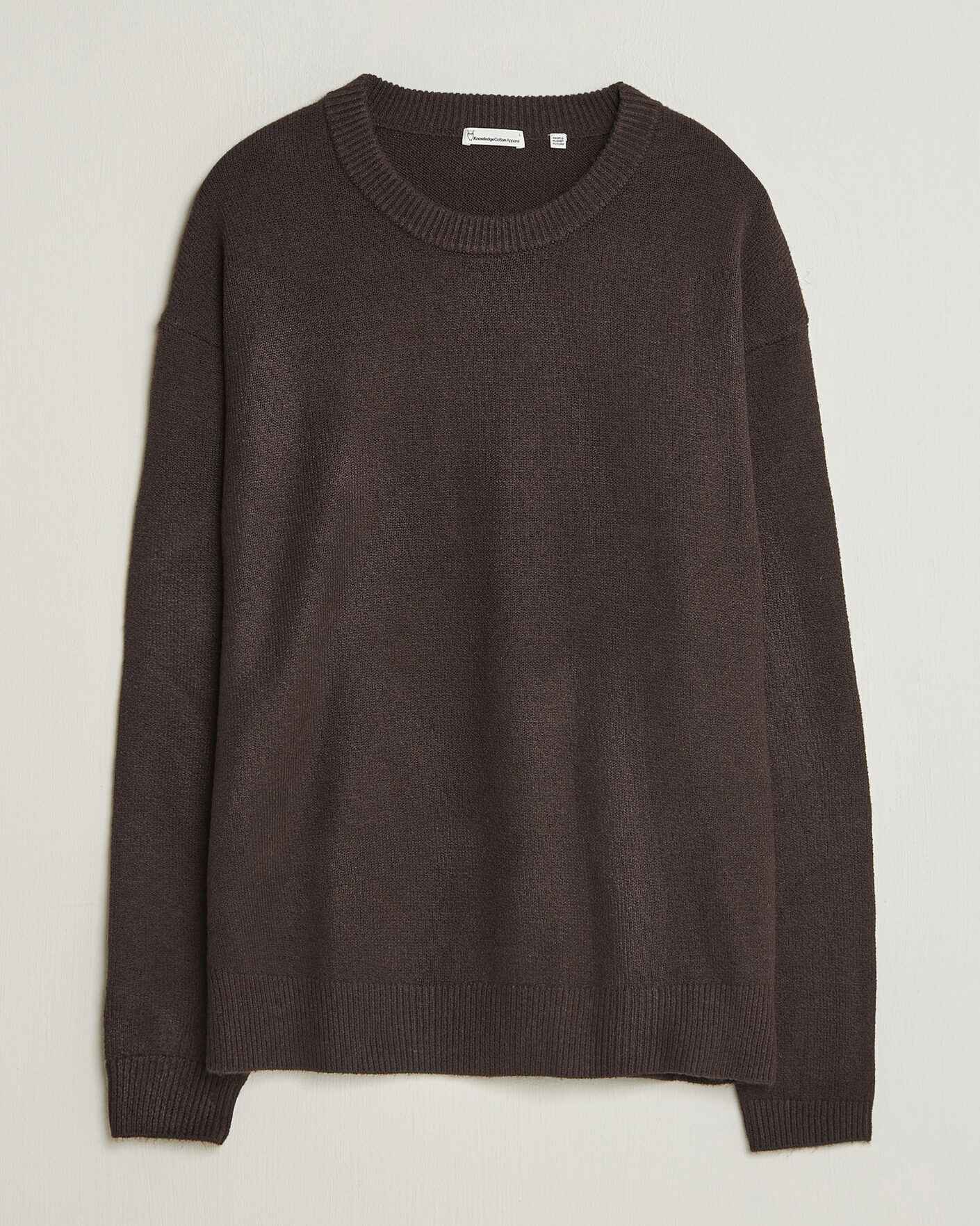 Herr |  | KnowledgeCotton Apparel | Knitted Crewneck Chocolate Tort