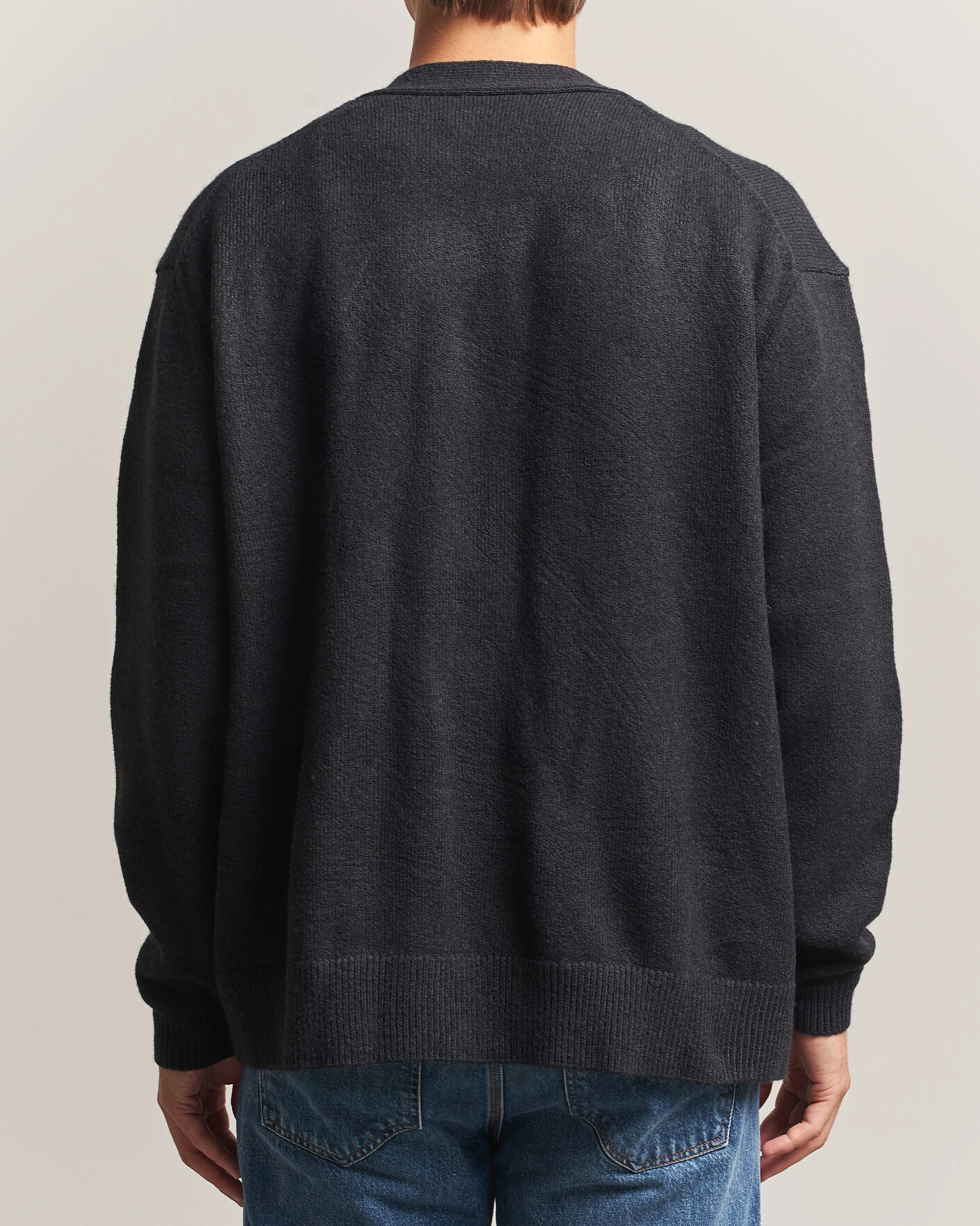 Herr | Tröjor | KnowledgeCotton Apparel | Knitted Cardigan Black