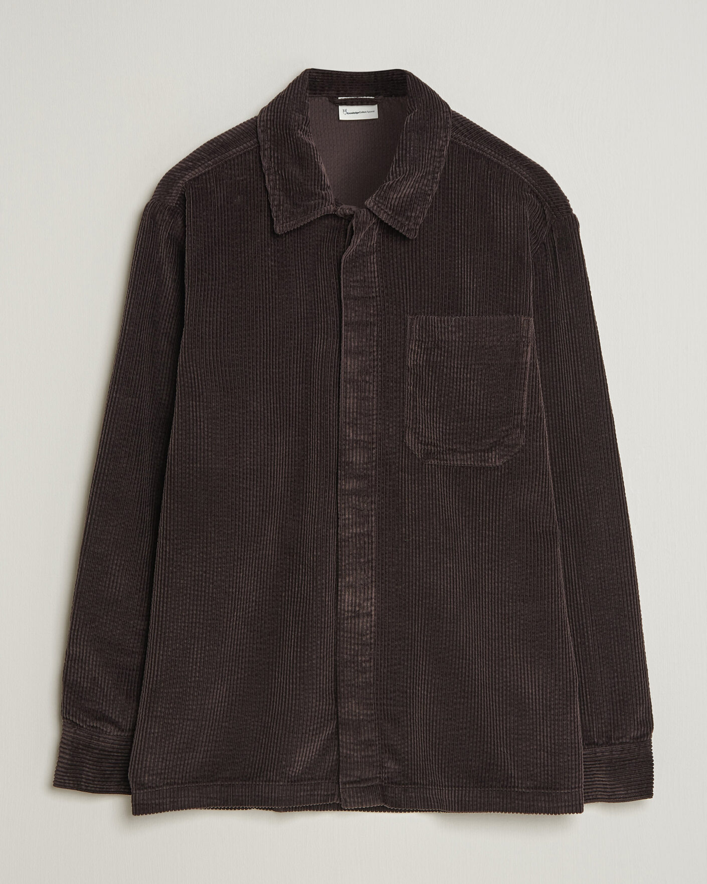 Herr |  | KnowledgeCotton Apparel | Cotton Corduroy Overshirt Chocolate