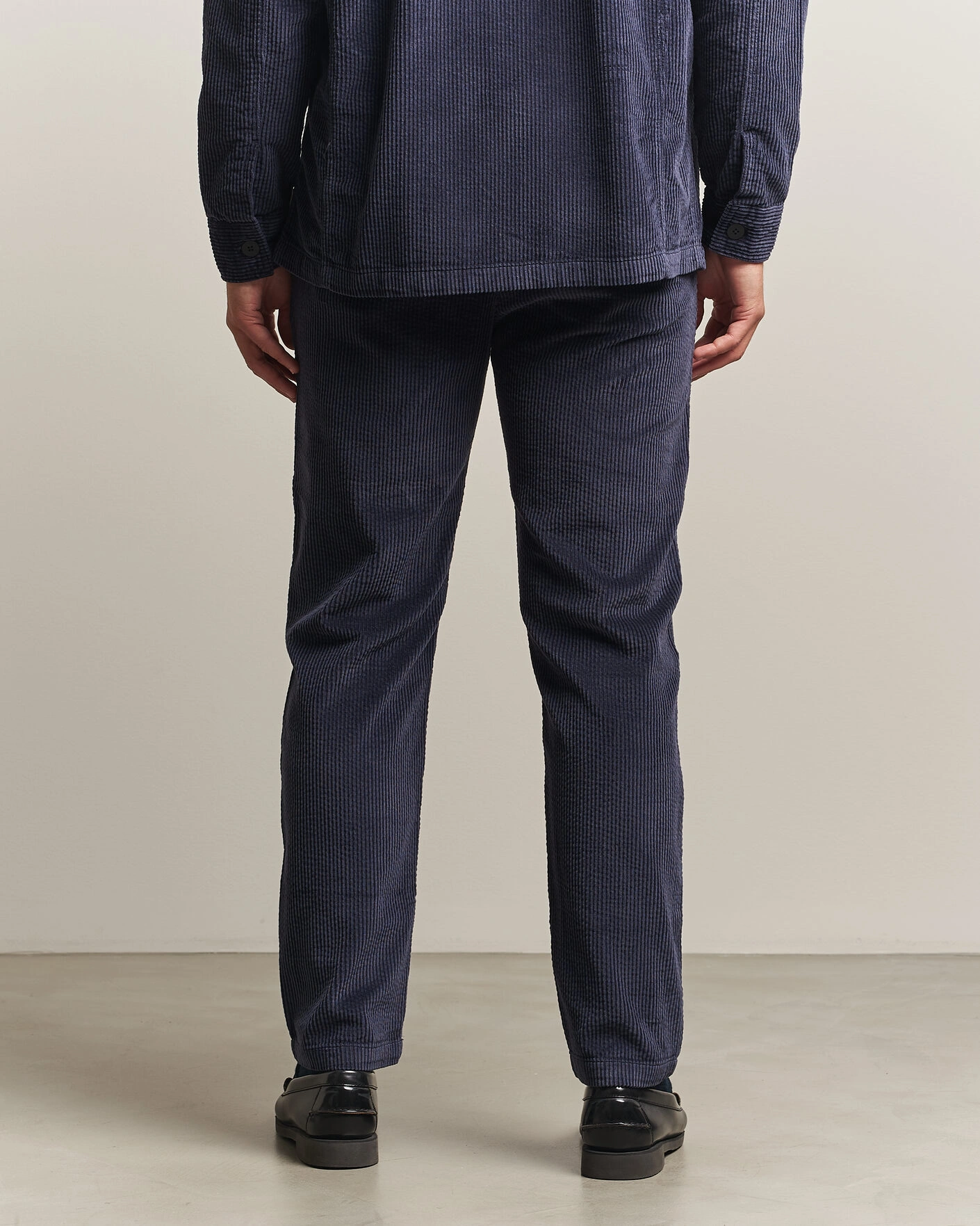 Herr | Byxor | KnowledgeCotton Apparel | Chuck Regular Cord Trousers Night Sky