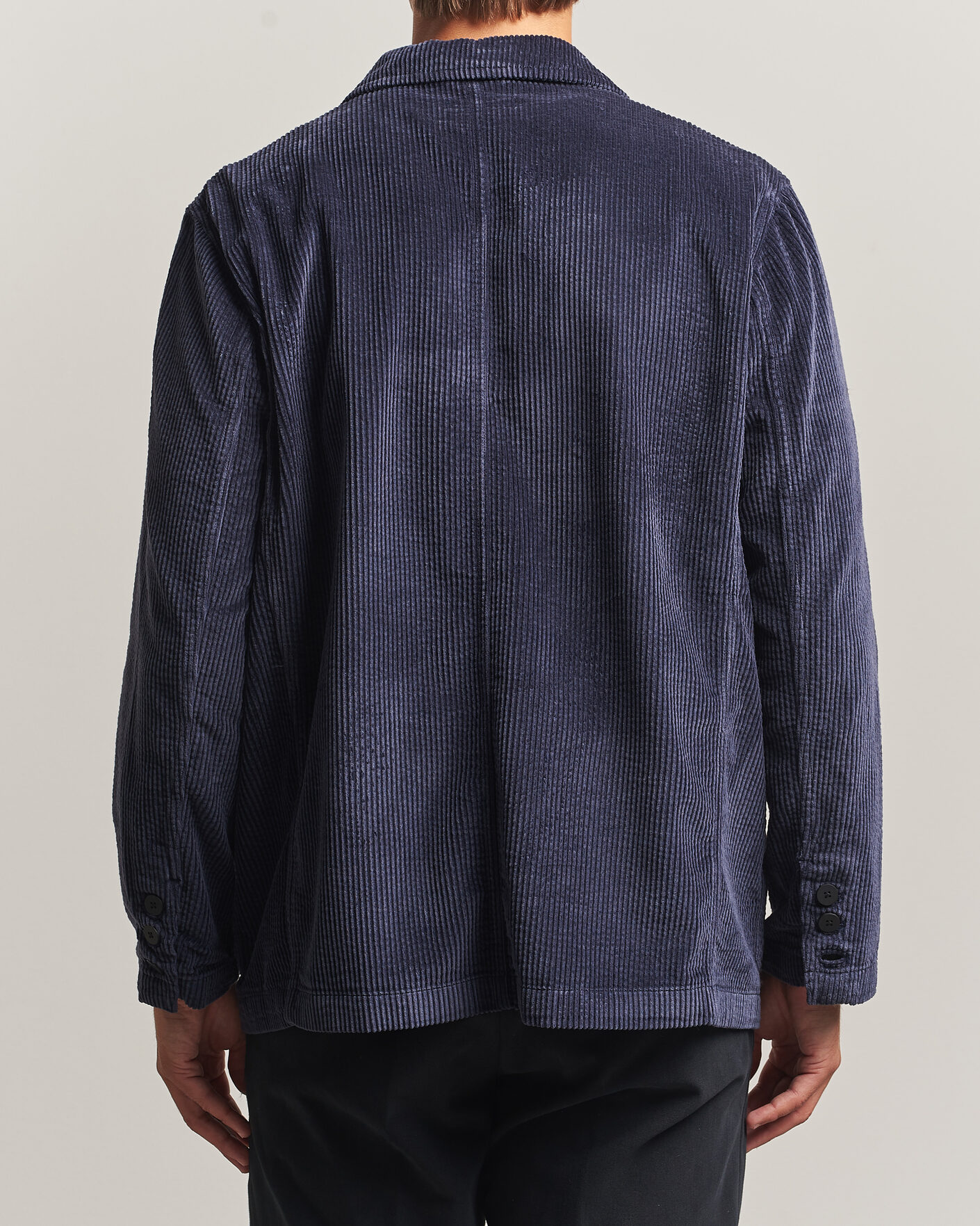 Herr | Kavajer | KnowledgeCotton Apparel | Cotton Corduroy Blazer Night Sky