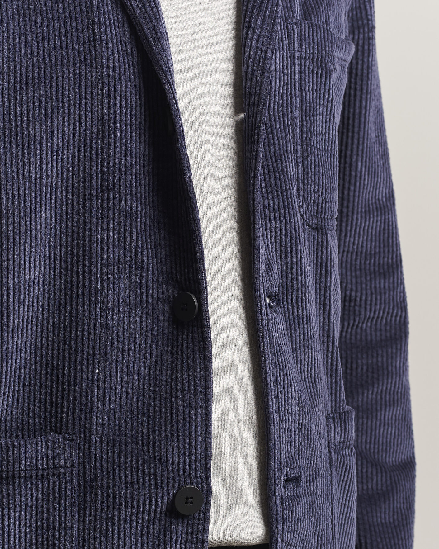 Herr | Kavajer | KnowledgeCotton Apparel | Cotton Corduroy Blazer Night Sky