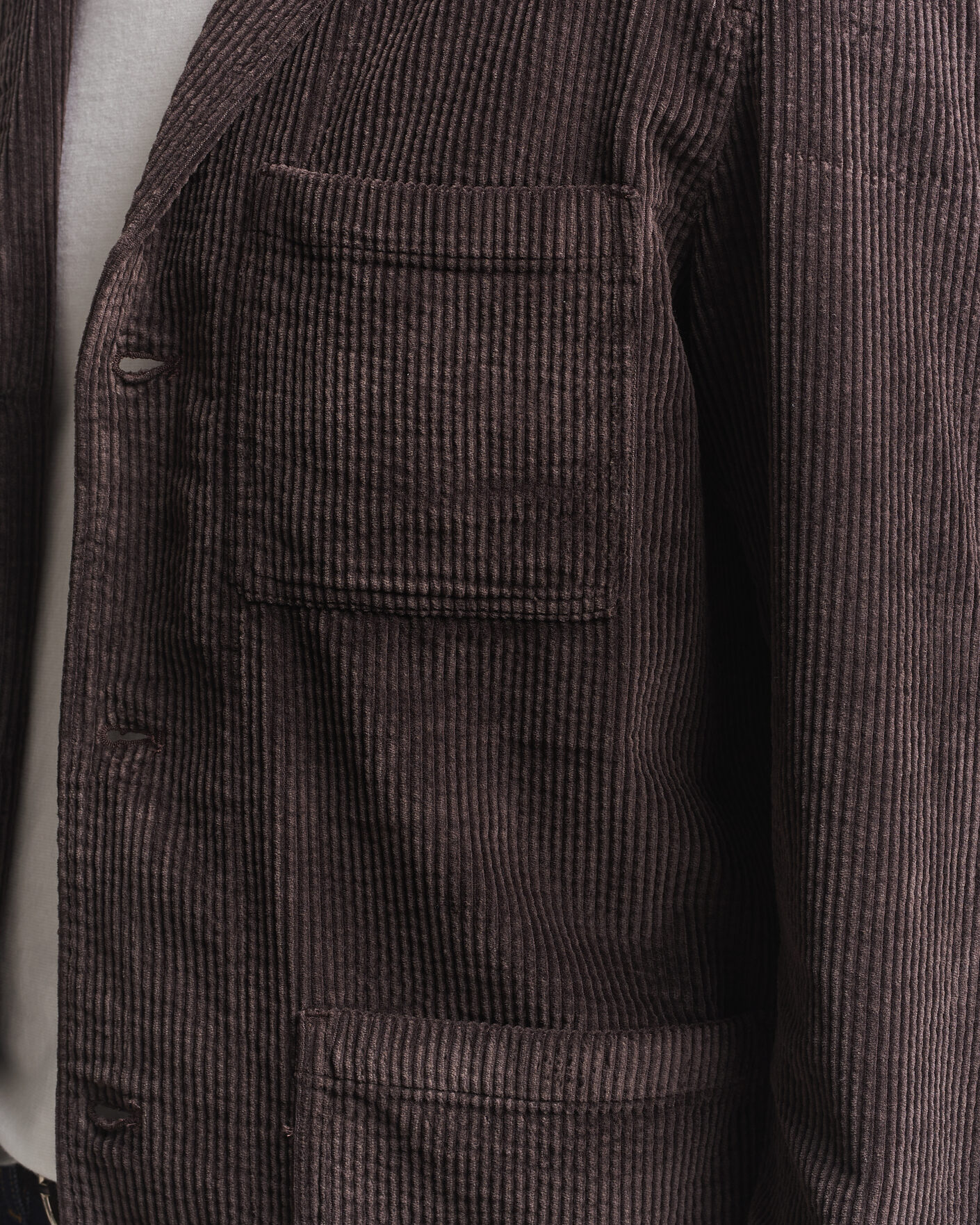 Herr | Kavajer | KnowledgeCotton Apparel | Cotton Corduroy Blazer Chocolate