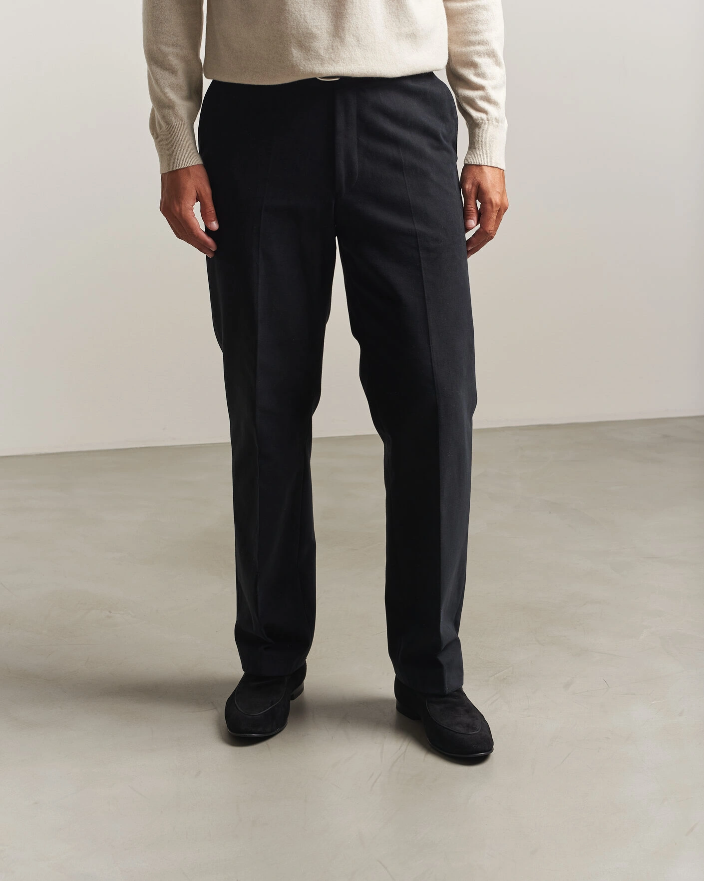 Herr | Loafers | Loake 1880 | Belgrave Black Suede Belgian Loafer Black