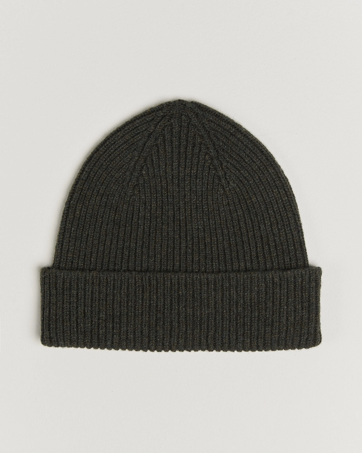 Herr | Mössor | Robert Mackie | Clyde Lambswool Beanie Seaweed Green
