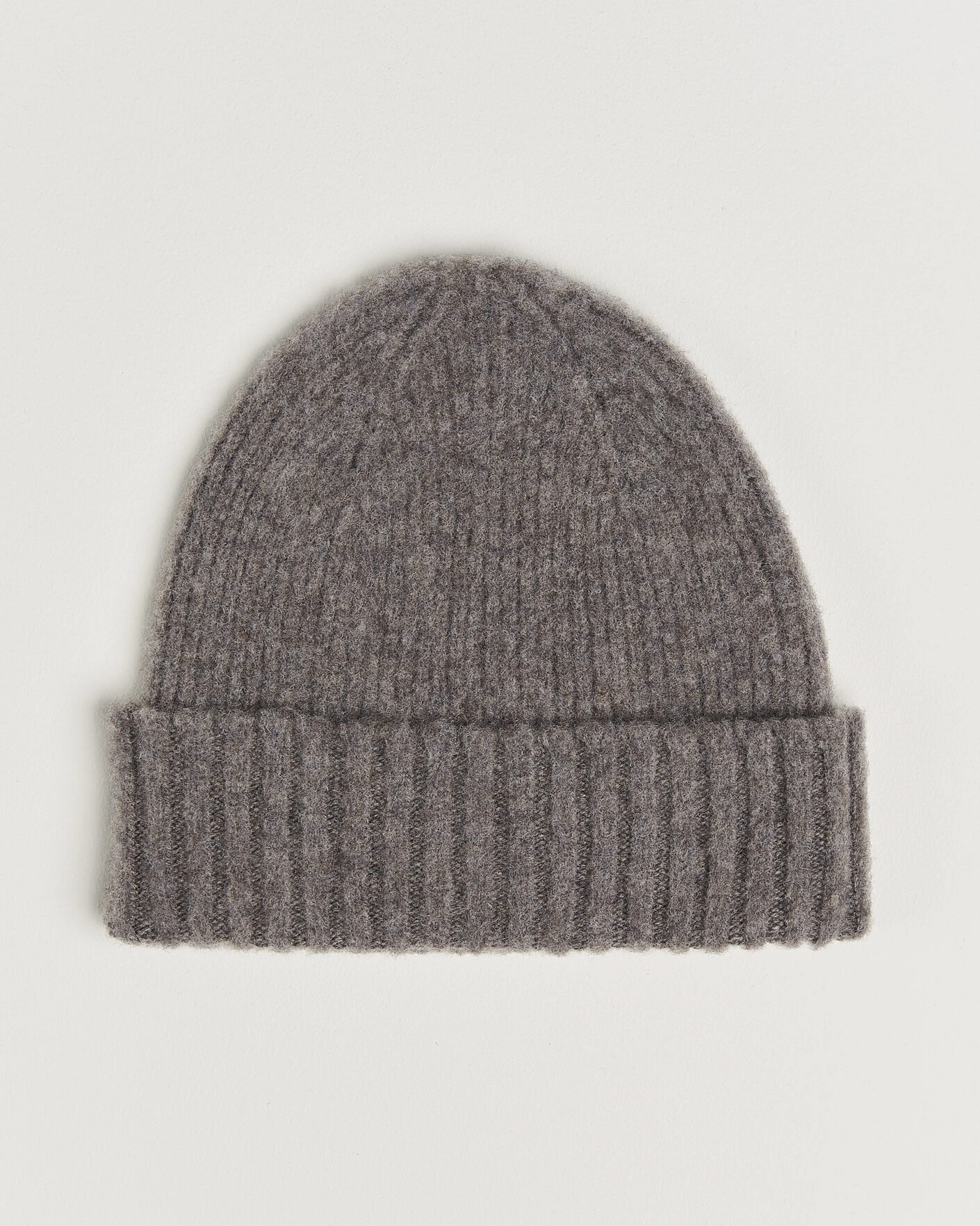 Herr | Mössor | Robert Mackie | Rona Ribbed Shaggy Lambswool Beanie Light Brown