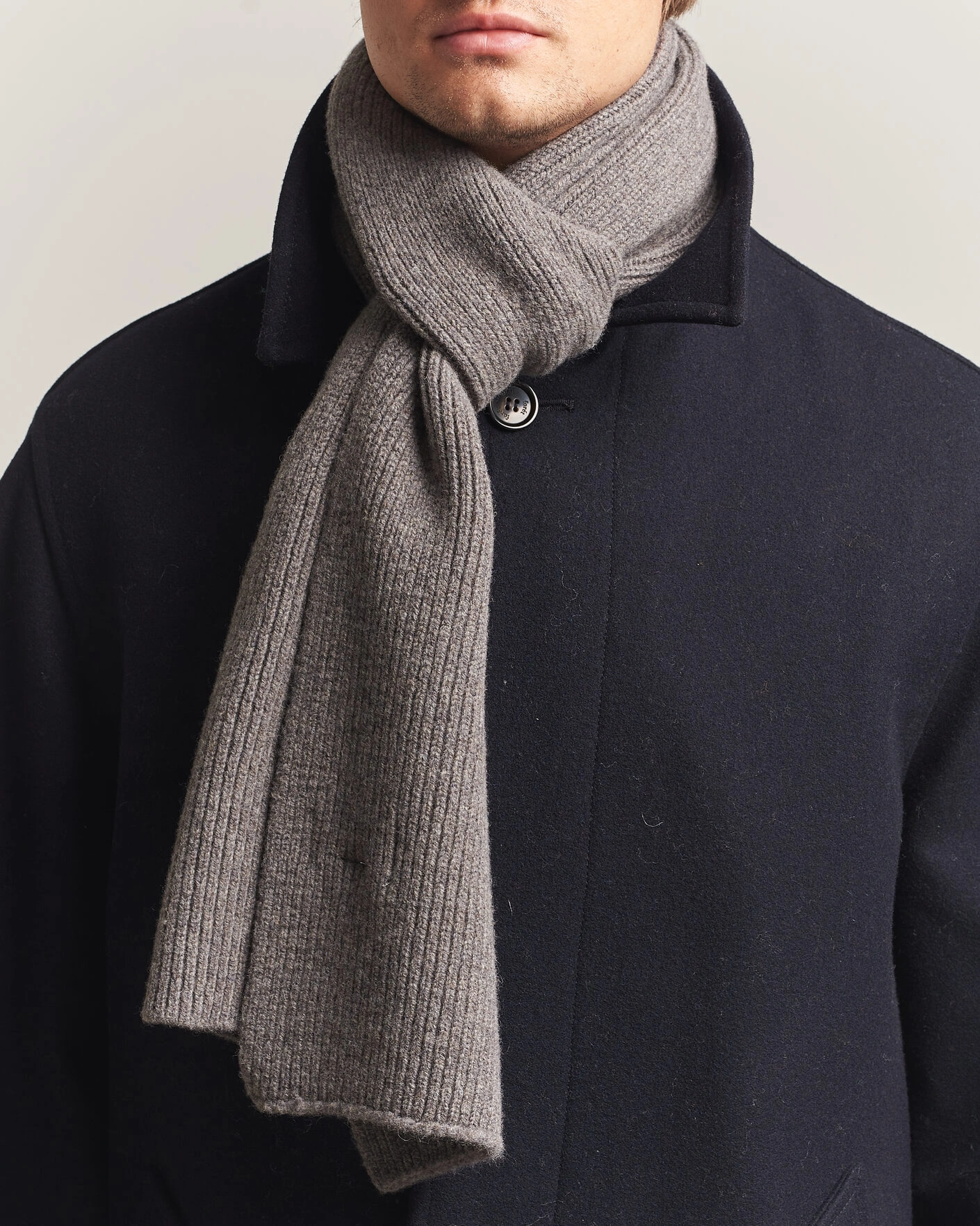 Herr | Halsdukar | Robert Mackie | Clyde Lambswool Scarf Light Brown