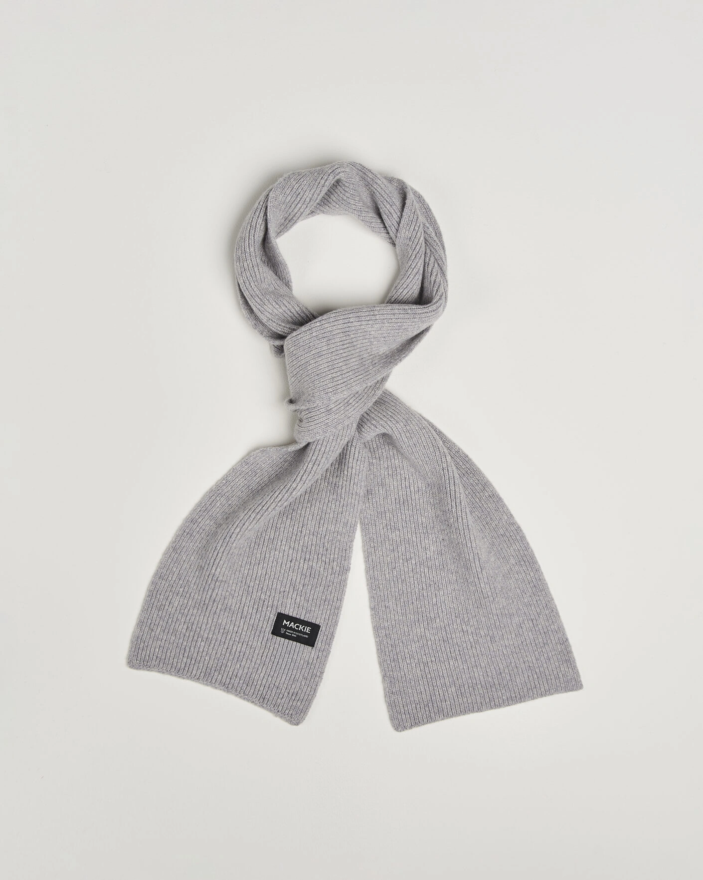 Herr | Halsdukar | Robert Mackie | Clyde Lambswool Scarf Light Grey