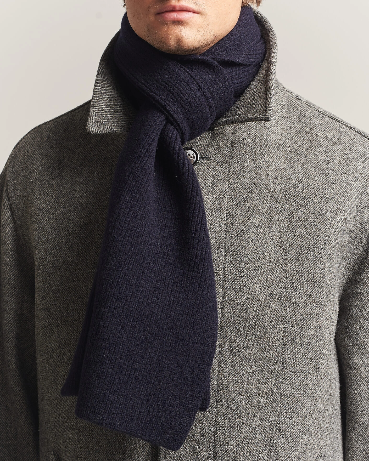 Herr | Halsdukar | Robert Mackie | Clyde Lambswool Scarf Navy