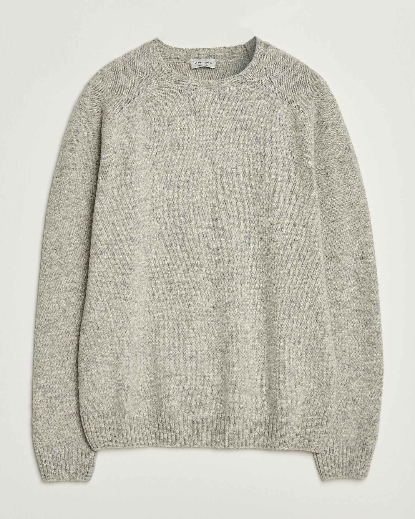 Herr | Tröjor | Morgano | Brushed Wool Crewneck Grey