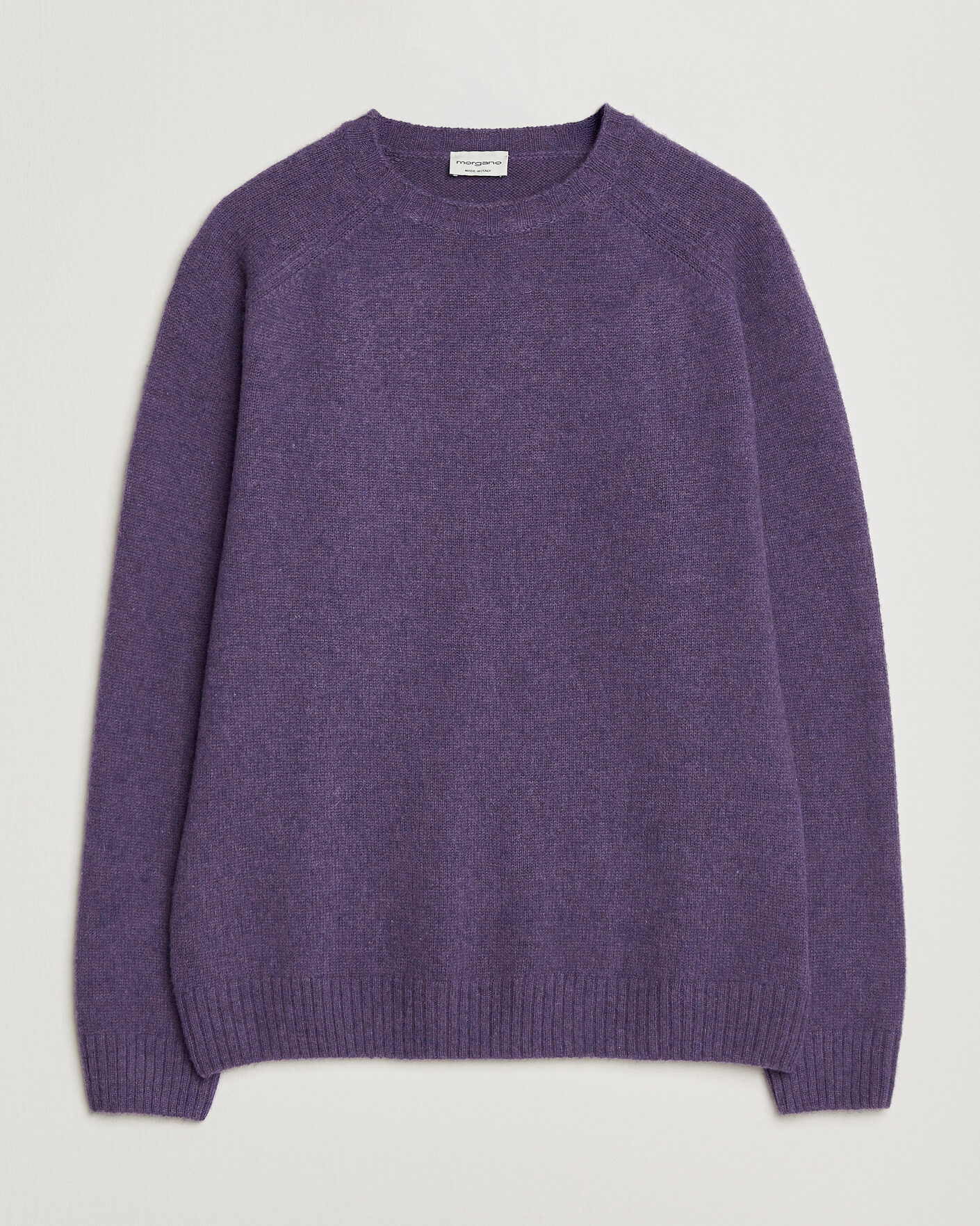 Herr | Tröjor | Morgano | Brushed Wool Crewneck Purple