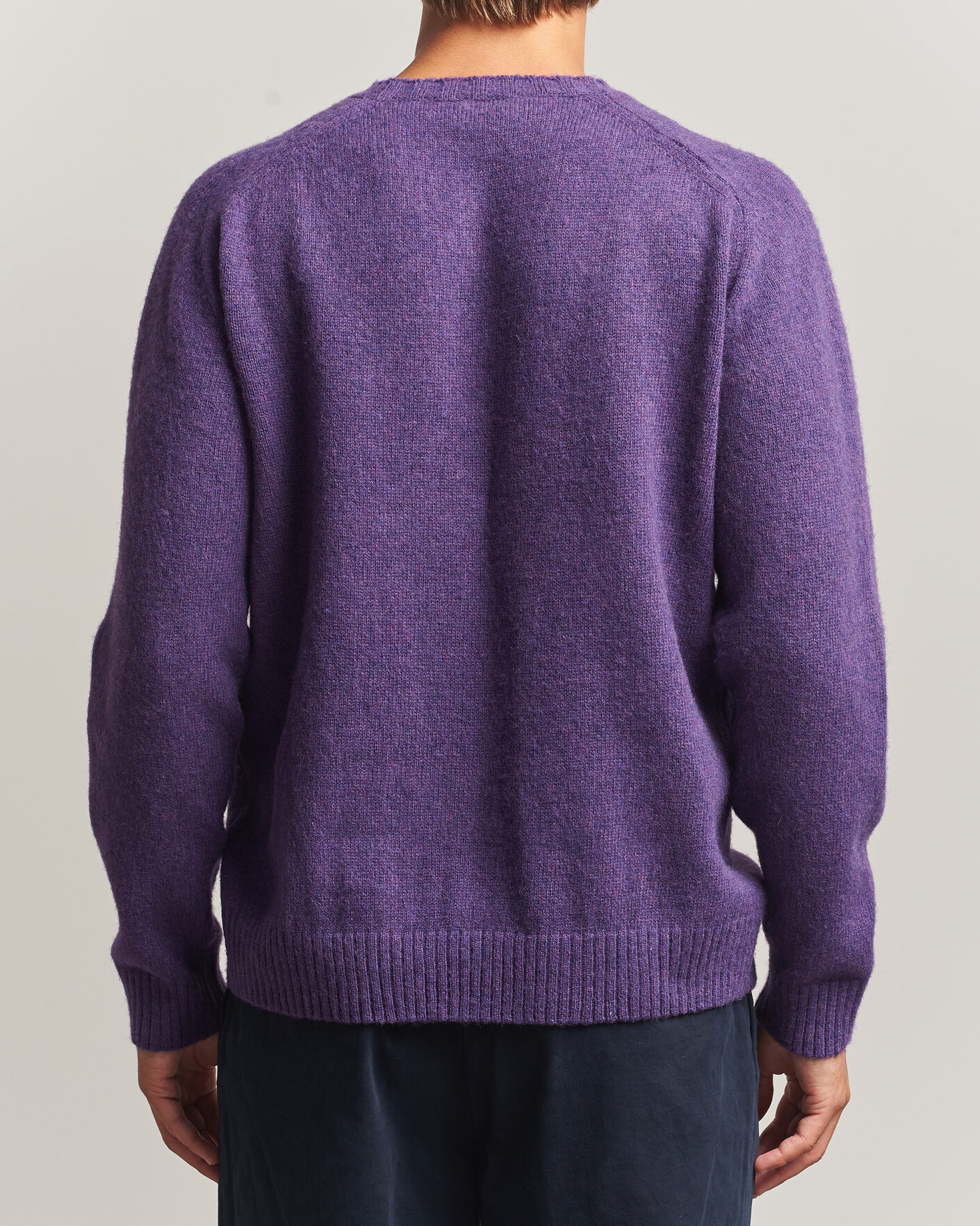 Herr | Tröjor | Morgano | Brushed Wool Crewneck Purple