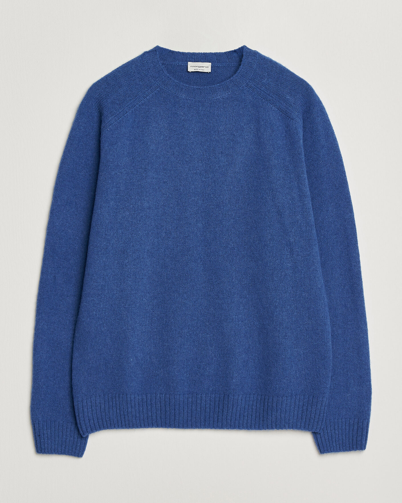 Herr | Tröjor | Morgano | Brushed Wool Crewneck High Blue