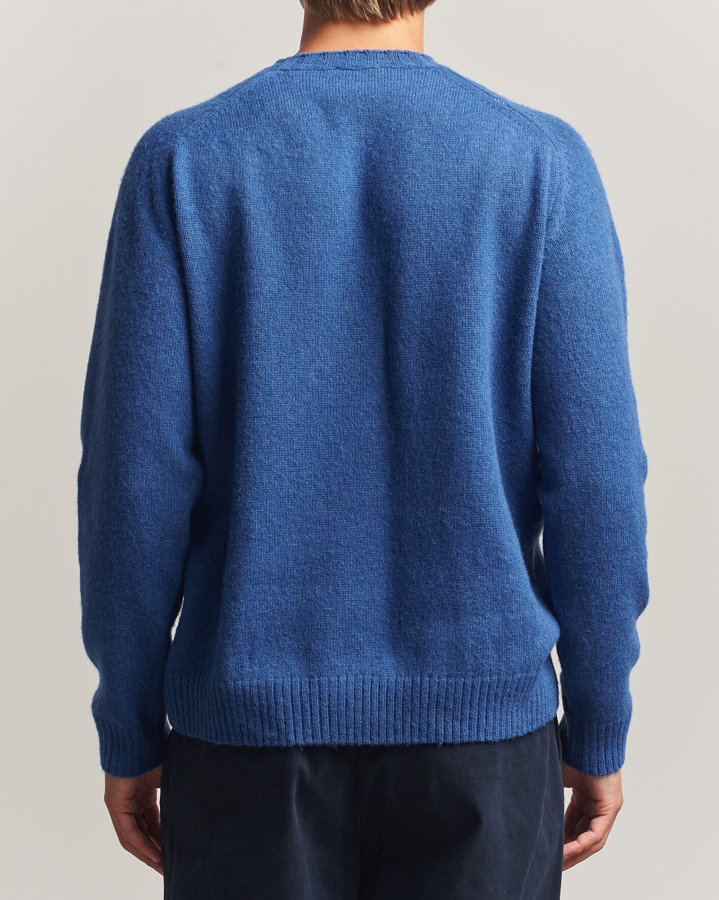 Herr | Tröjor | Morgano | Brushed Wool Crewneck High Blue