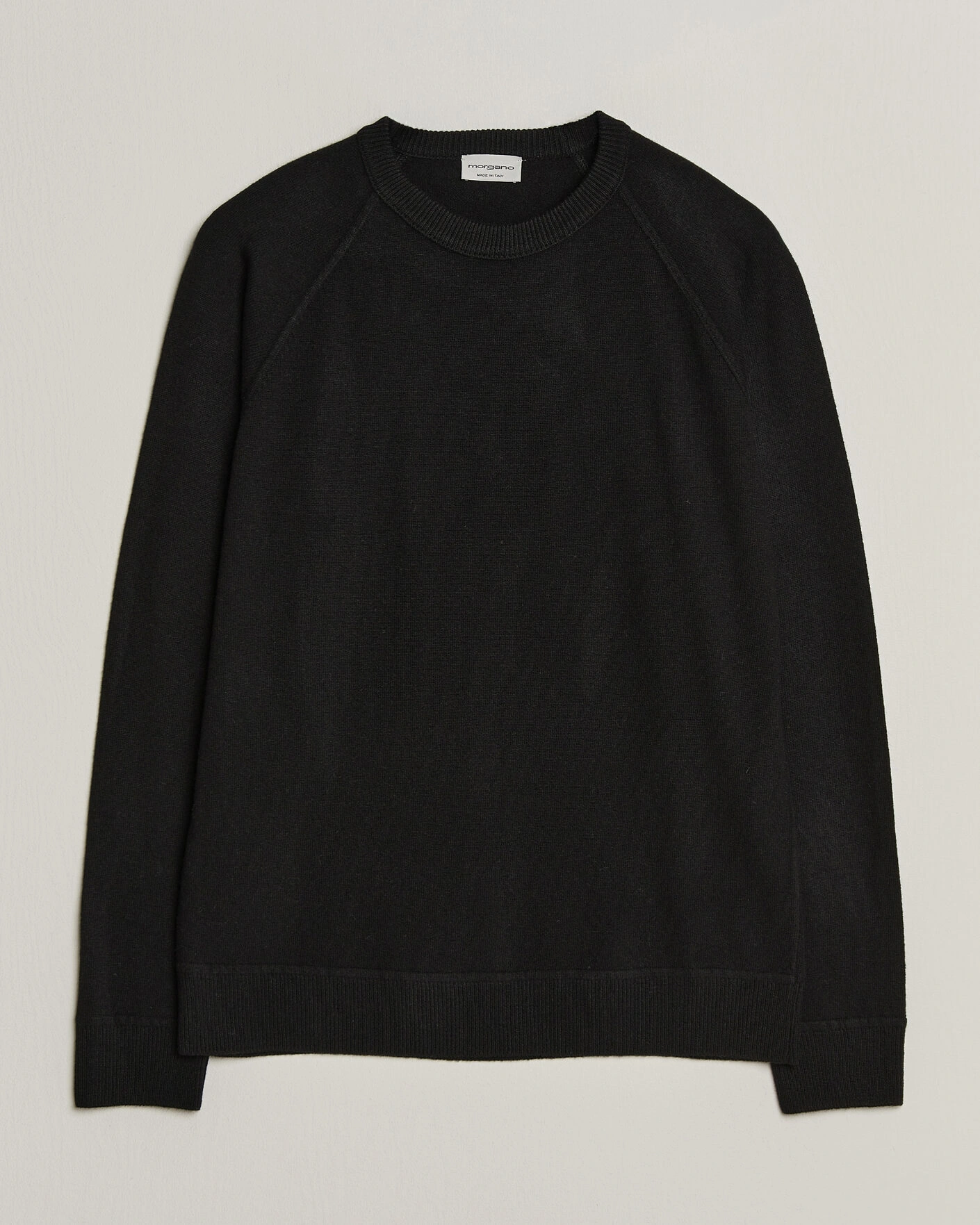 Herr | Tröjor | Morgano | Wool/Cashmere Raglan Crew Black