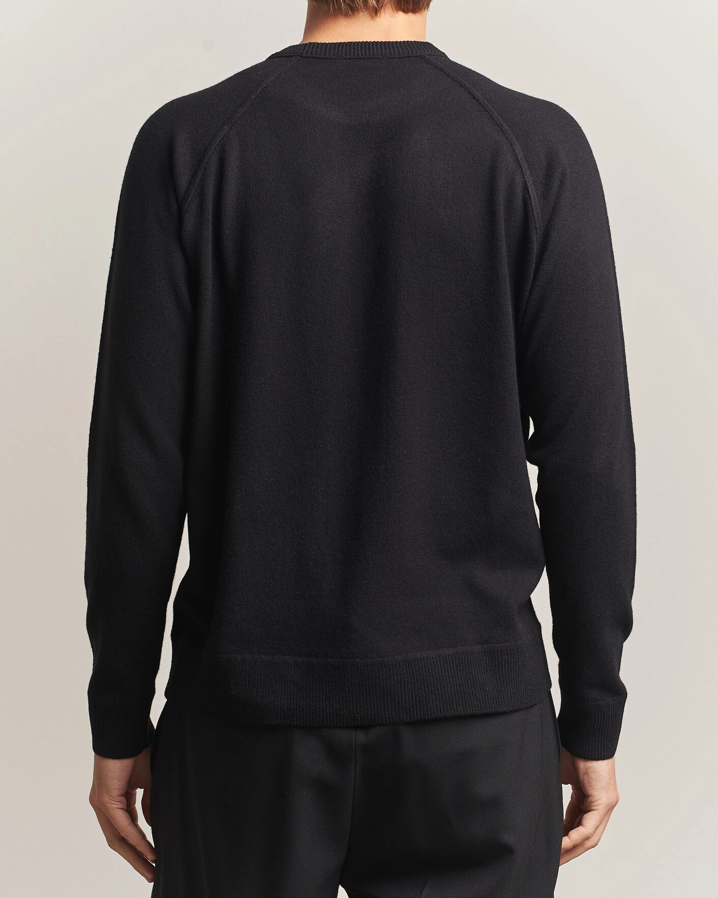 Herr | Tröjor | Morgano | Wool/Cashmere Raglan Crew Black