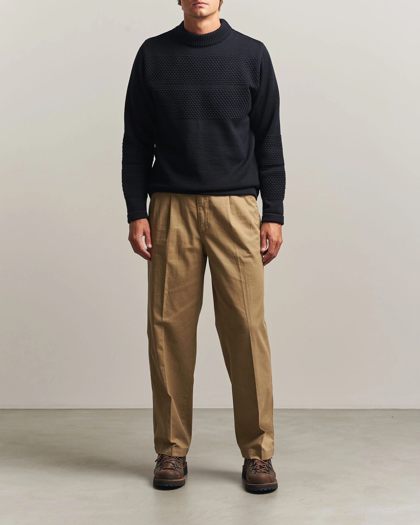 Herr | Tröjor | S.N.S. Herning | Fisherman Mock Neck Navy Blue