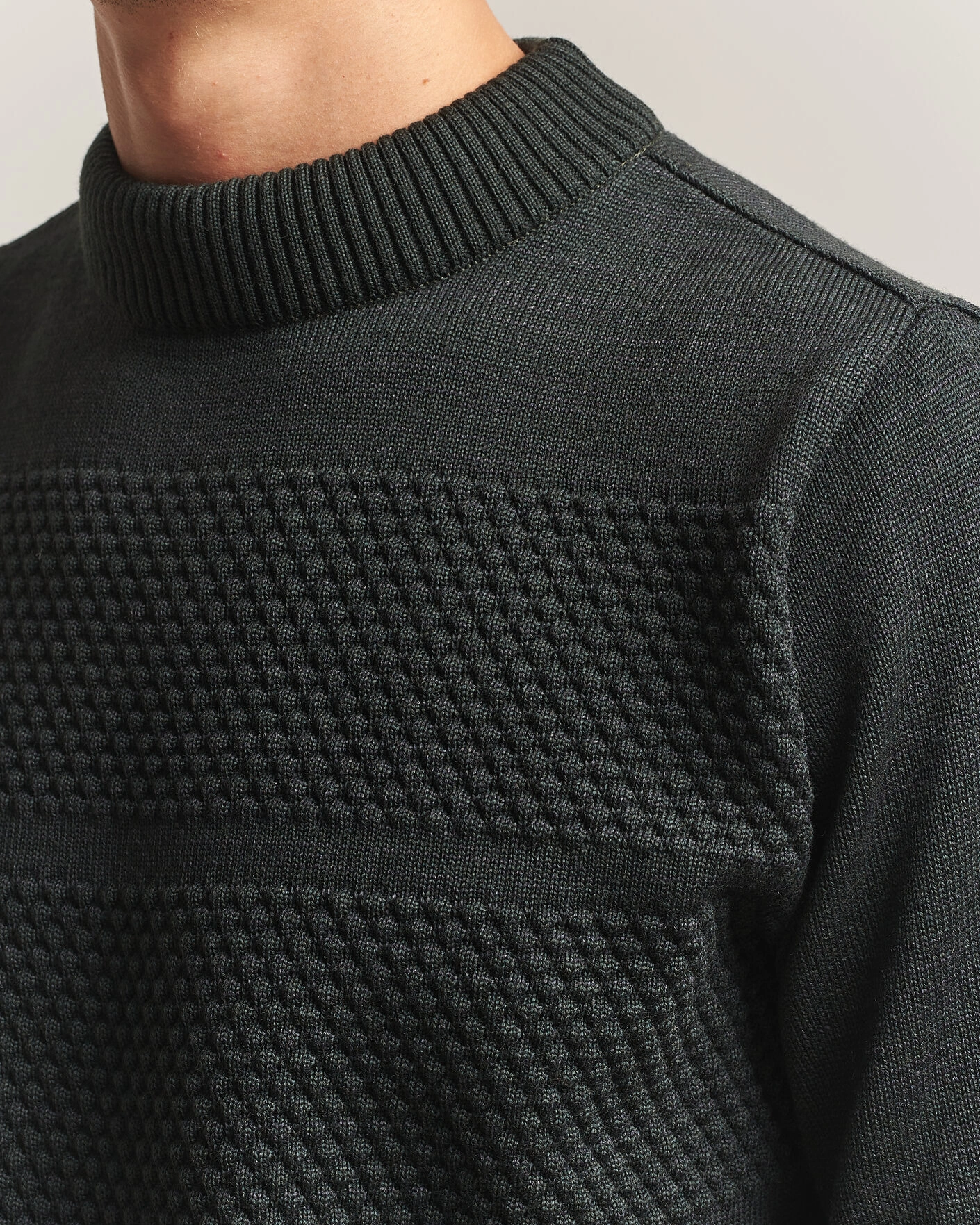 Herr | Tröjor | S.N.S. Herning | Fisherman Mock Neck Terrain Green