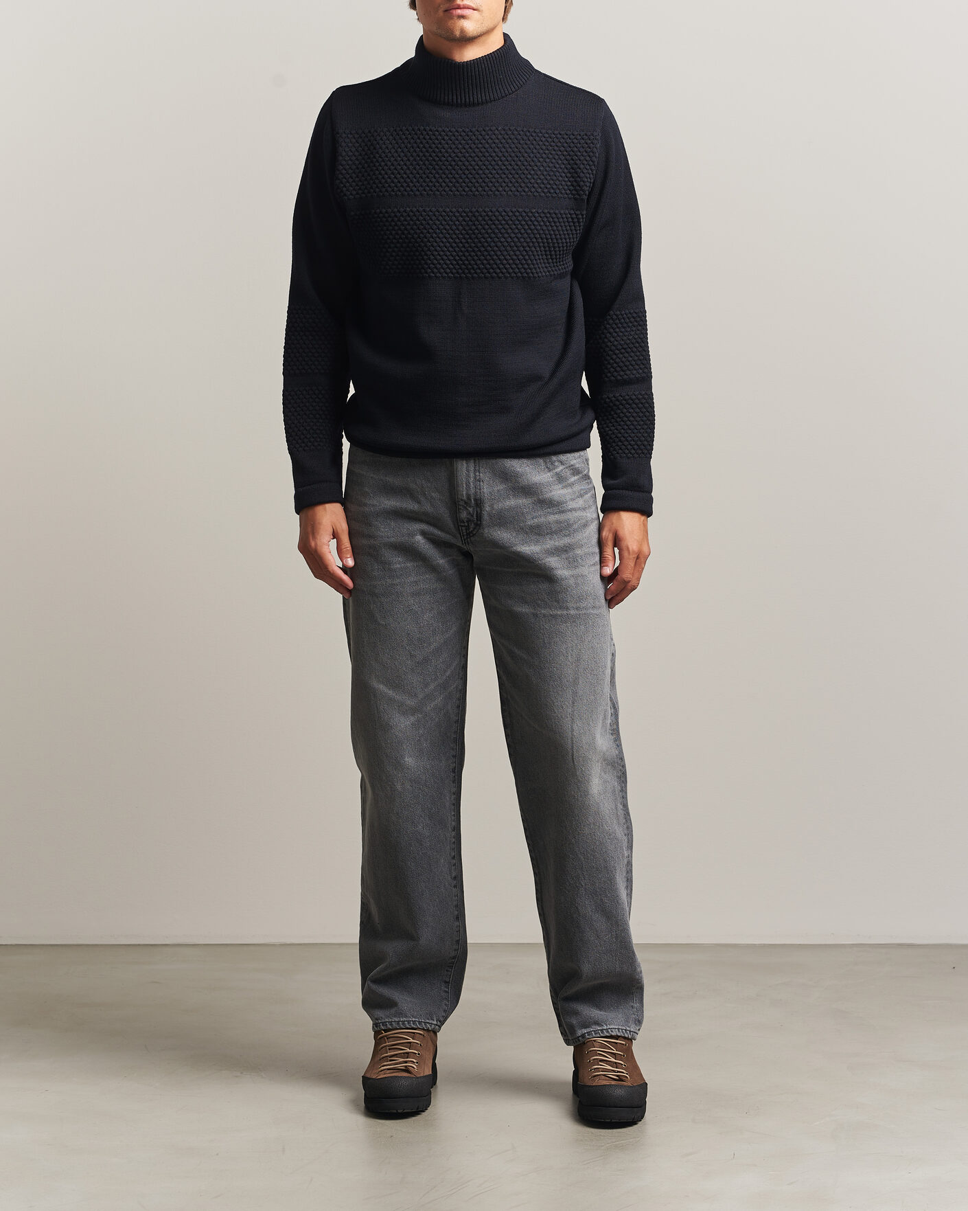 Herr | Tröjor | S.N.S. Herning | Fisherman High Neck Navy Blue
