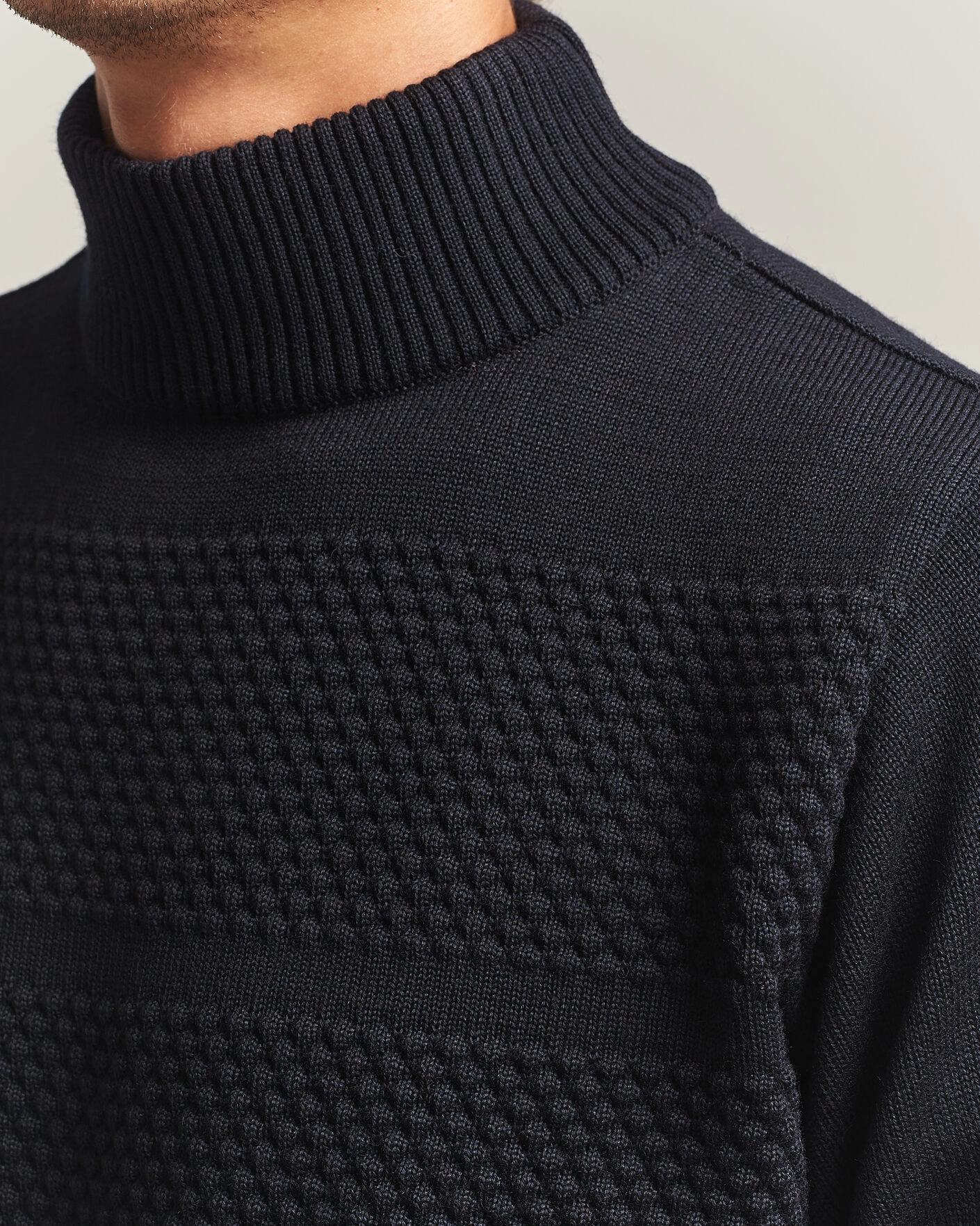 Herr | Tröjor | S.N.S. Herning | Fisherman High Neck Navy Blue