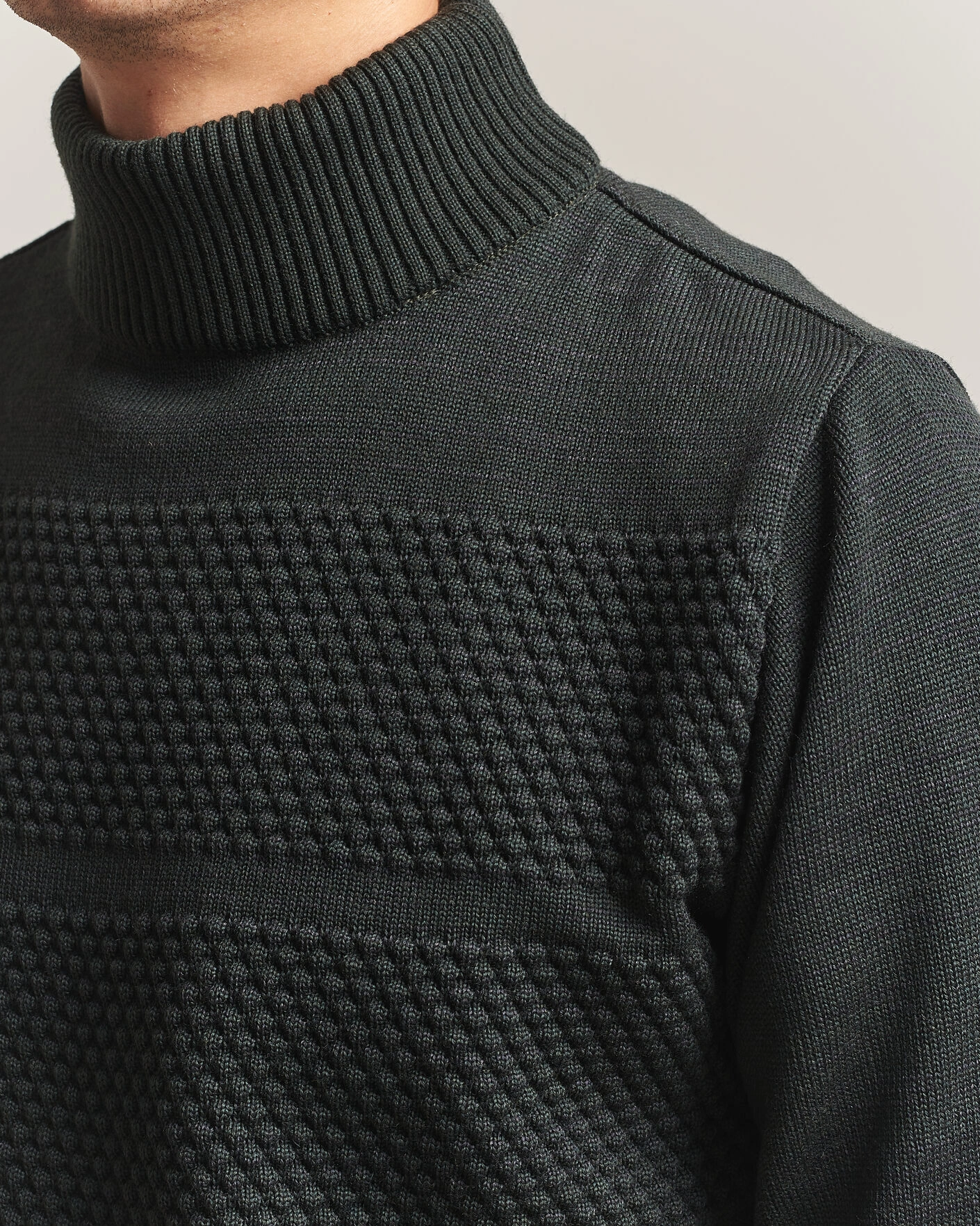 Herr | Tröjor | S.N.S. Herning | Fisherman High Neck Terrain Green