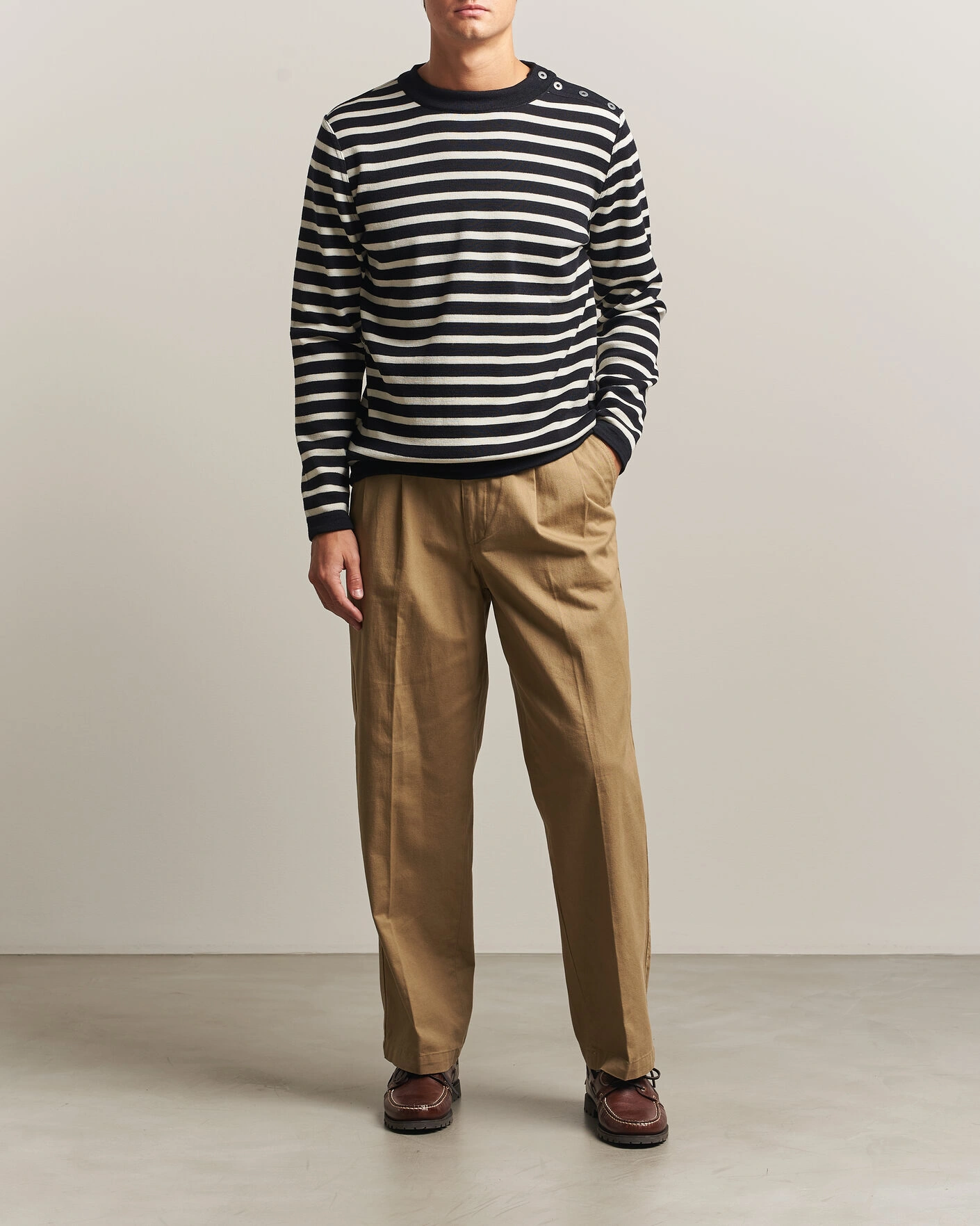 Herr | Tröjor | S.N.S. Herning | Naval Crew Neck Navy/White