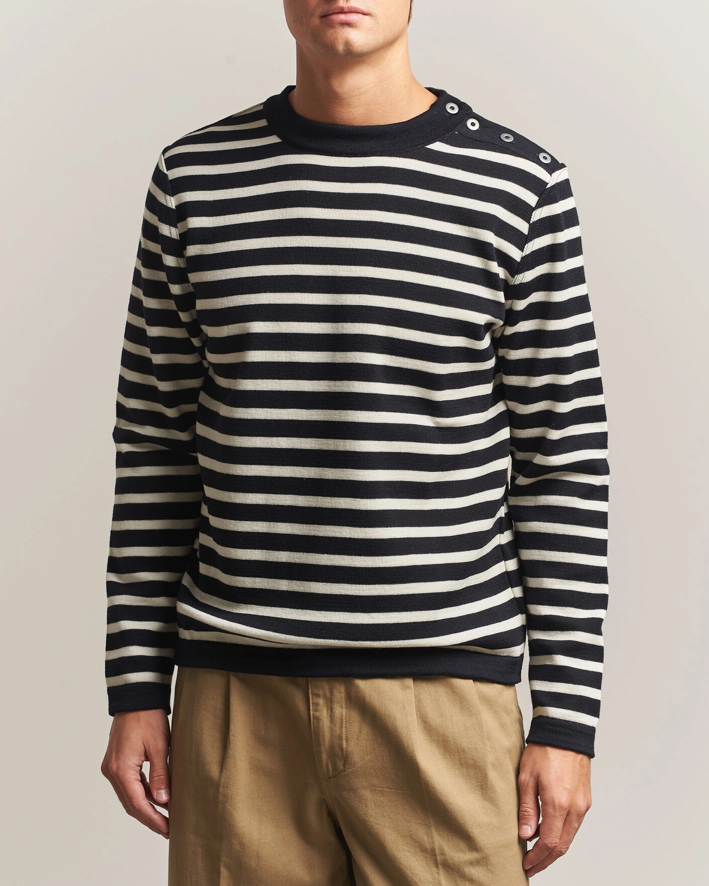 Herr | Tröjor | S.N.S. Herning | Naval Crew Neck Navy/White