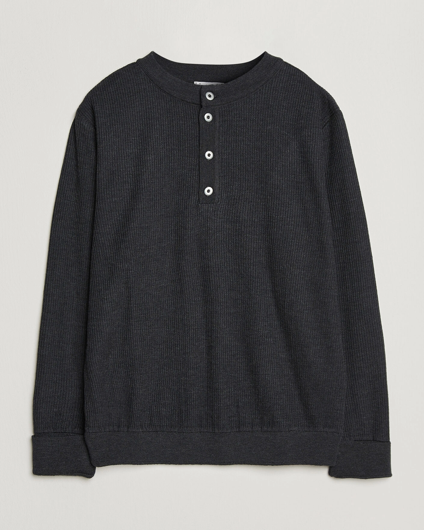 Herr | Tröjor | S.N.S. Herning | Stamina Rib Henley Magnetite Black