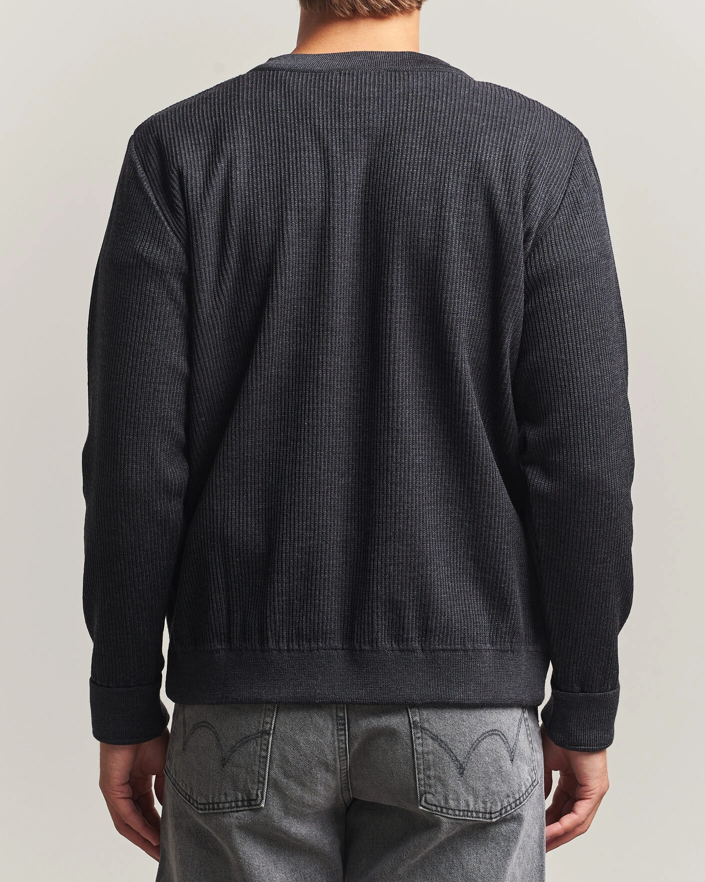 Herr | Tröjor | S.N.S. Herning | Stamina Rib Henley Magnetite Black
