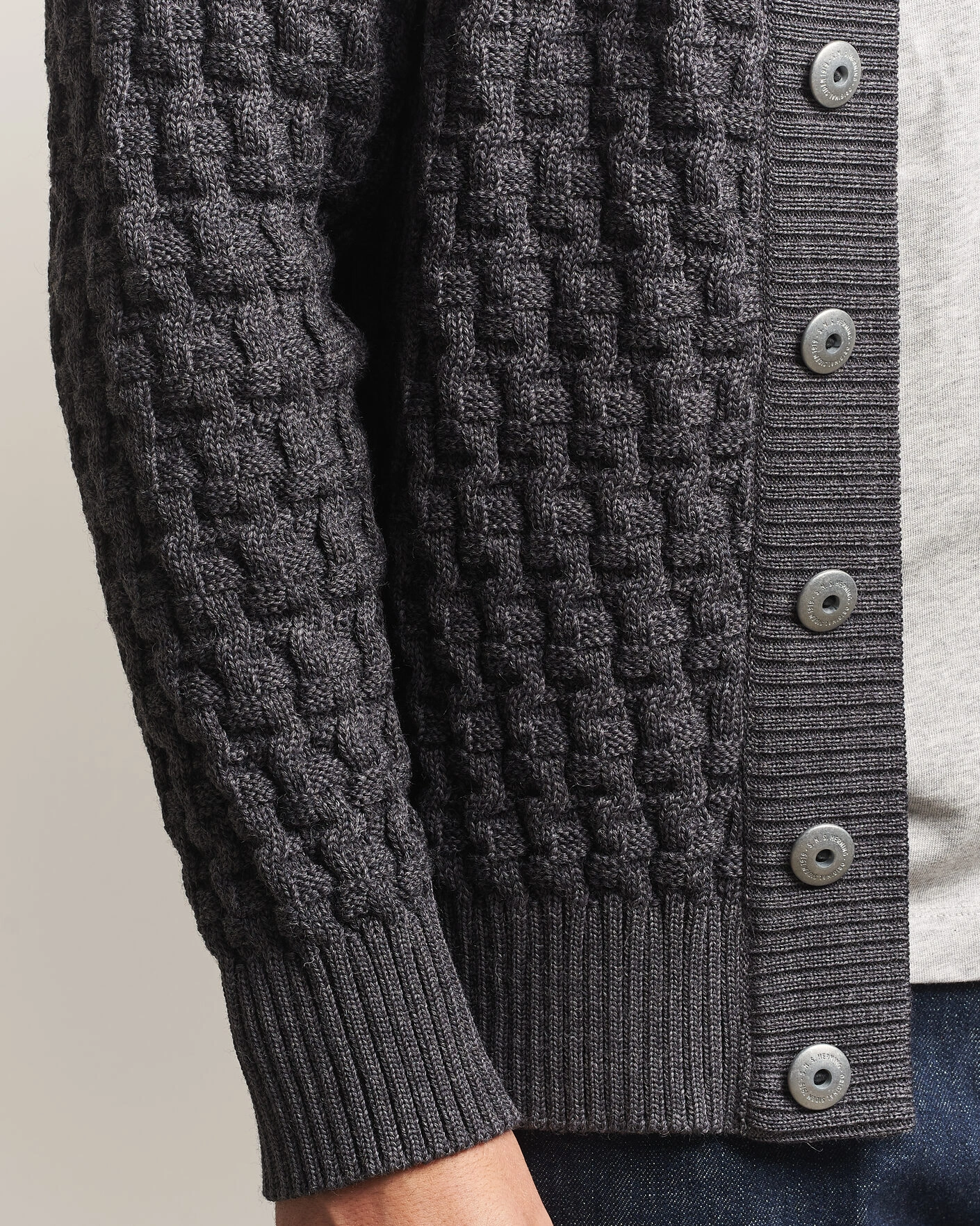 Herr | Tröjor | S.N.S. Herning | Stark Cardigan Gneiss Grey