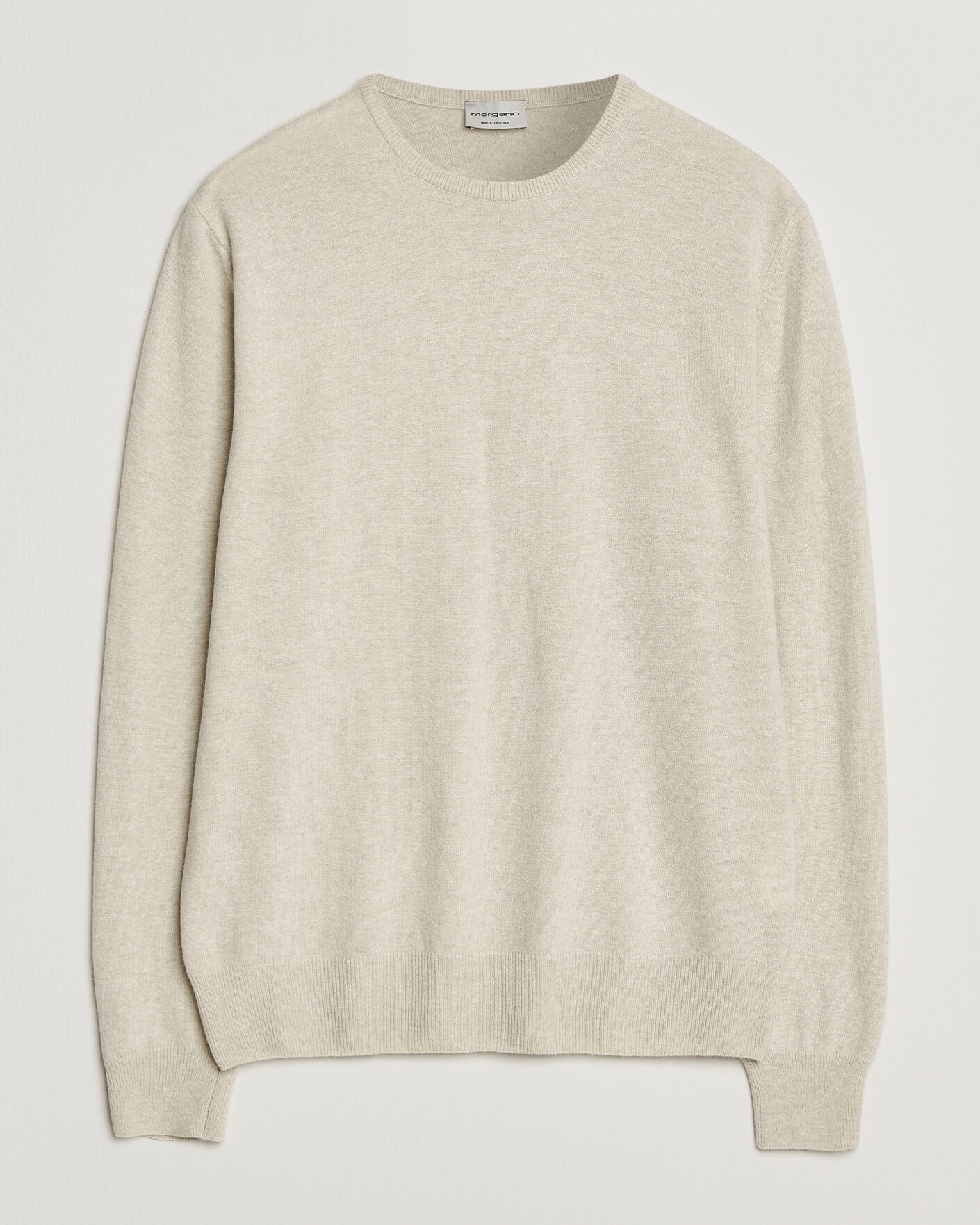 Herr | Tröjor | Morgano | Wool/Cashmere Crewneck Beige