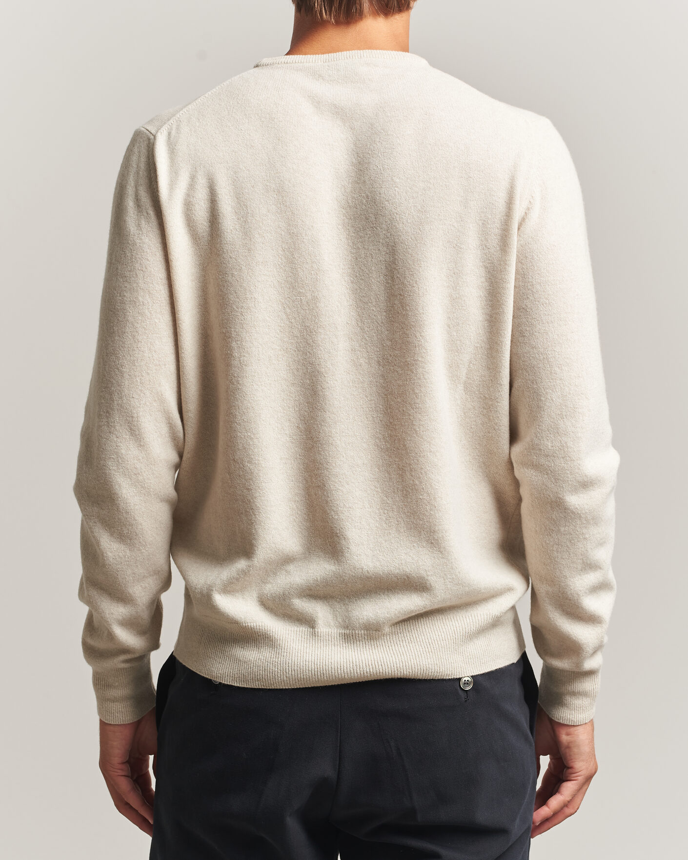 Herr | Tröjor | Morgano | Wool/Cashmere Crewneck Beige