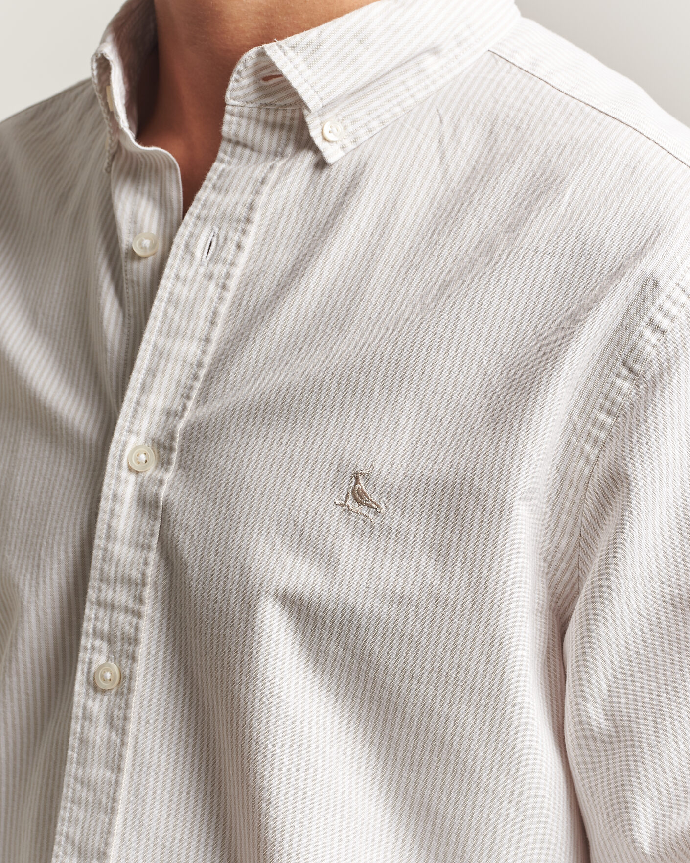 Herr | Skjortor | Charles Tyrwhitt | Button Down Stretch Oxford Shirt Stone