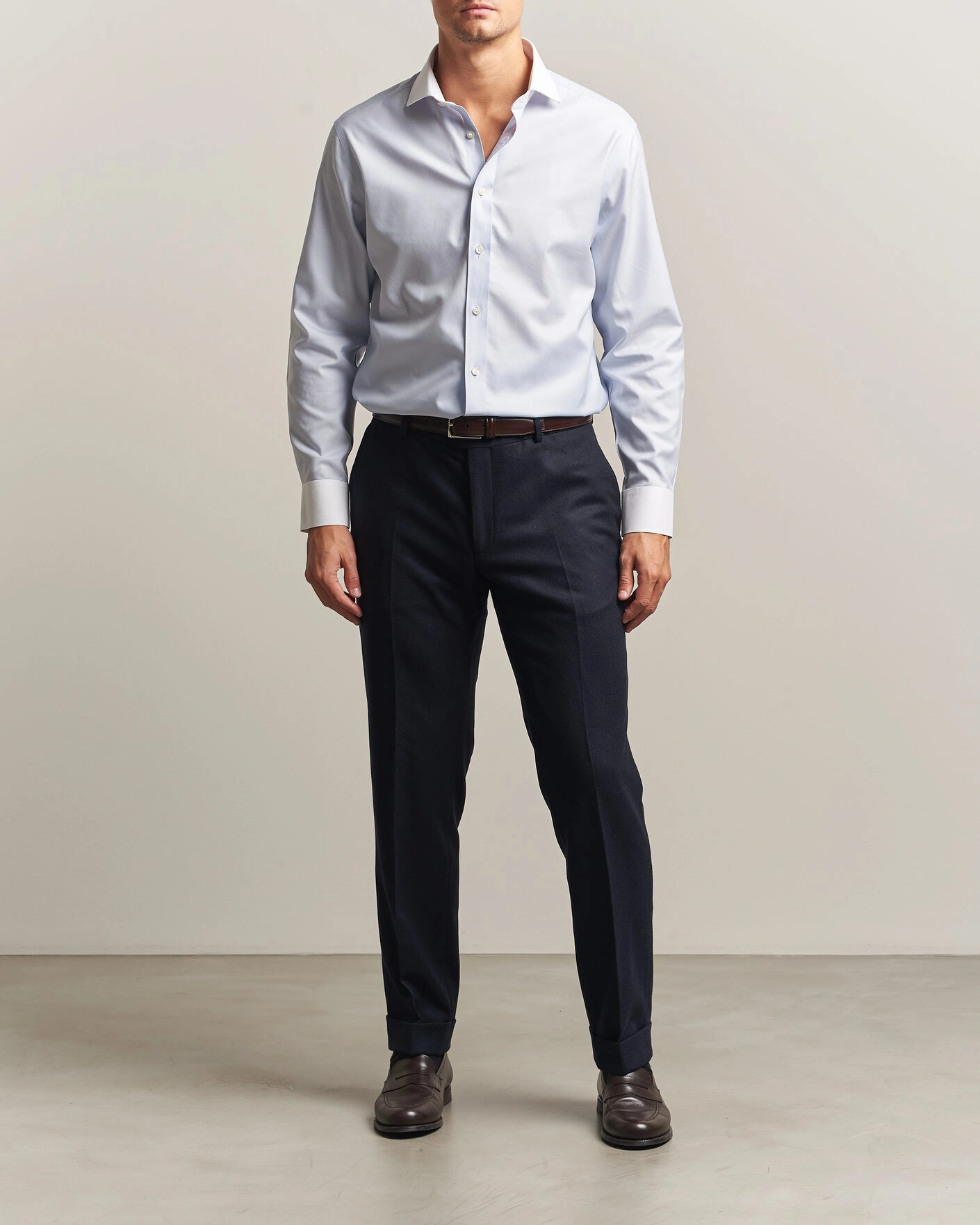 Herr | Skjortor | Charles Tyrwhitt | Slim Fit Non Iron Plain Winchester Shirt Light Blue