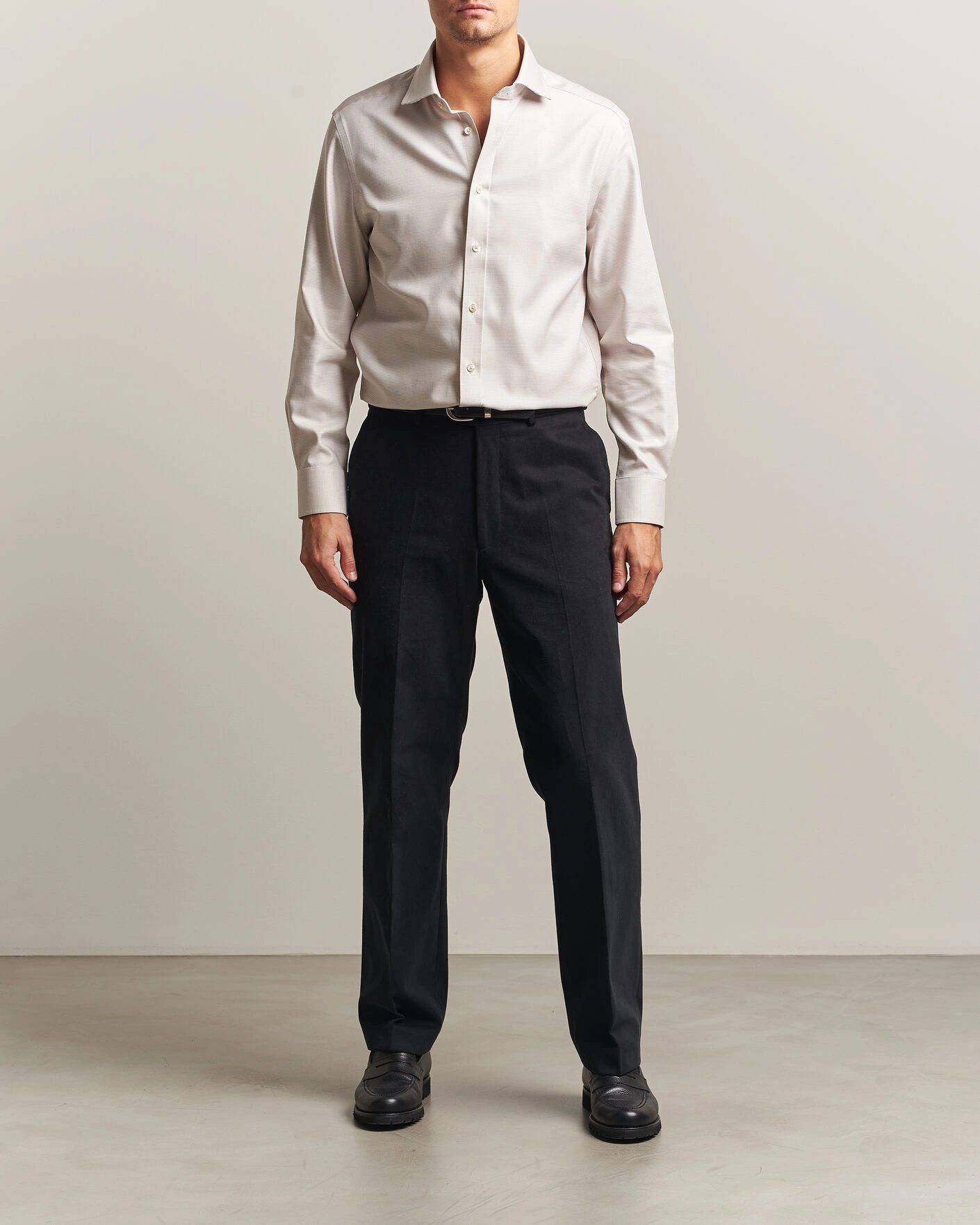 Herr | Skjortor | Charles Tyrwhitt | Slim Fit Non Iron Trafalgar Weave Shirt Stone