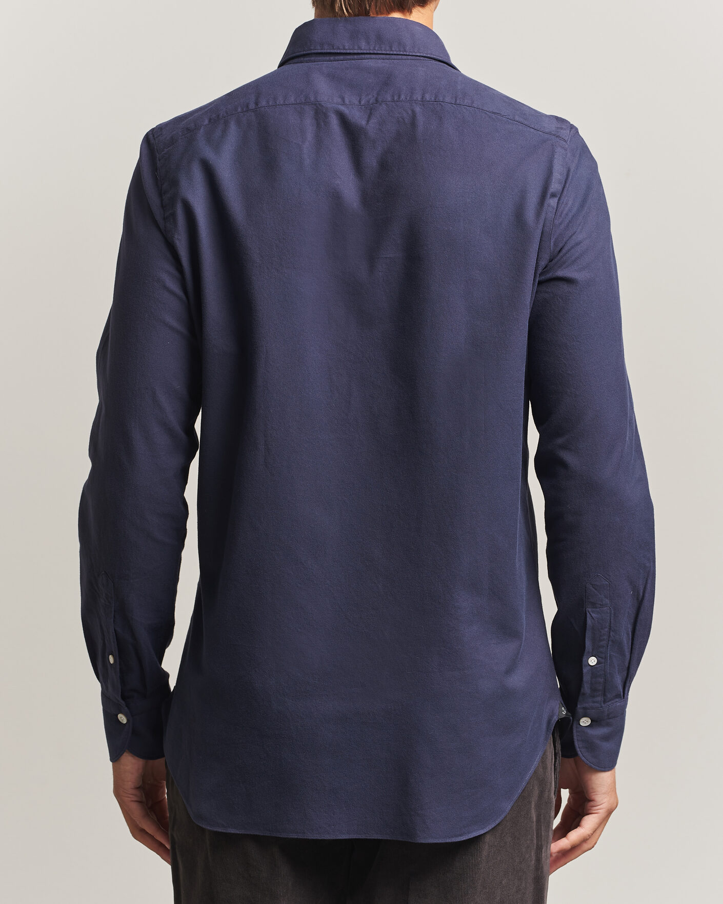 Herr | Skjortor | Finamore Napoli | Gaeta Flannel Sport Shirt Navy