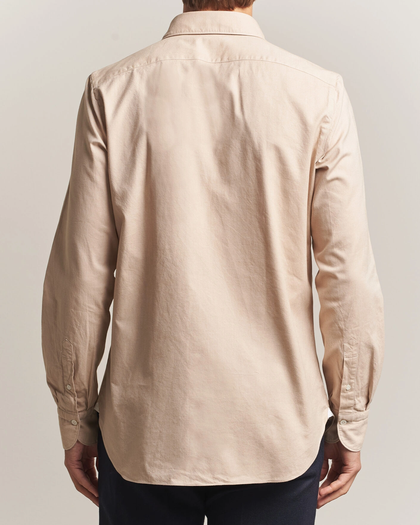 Herr | Skjortor | Finamore Napoli | Gaeta Flannel Sport Shirt Beige