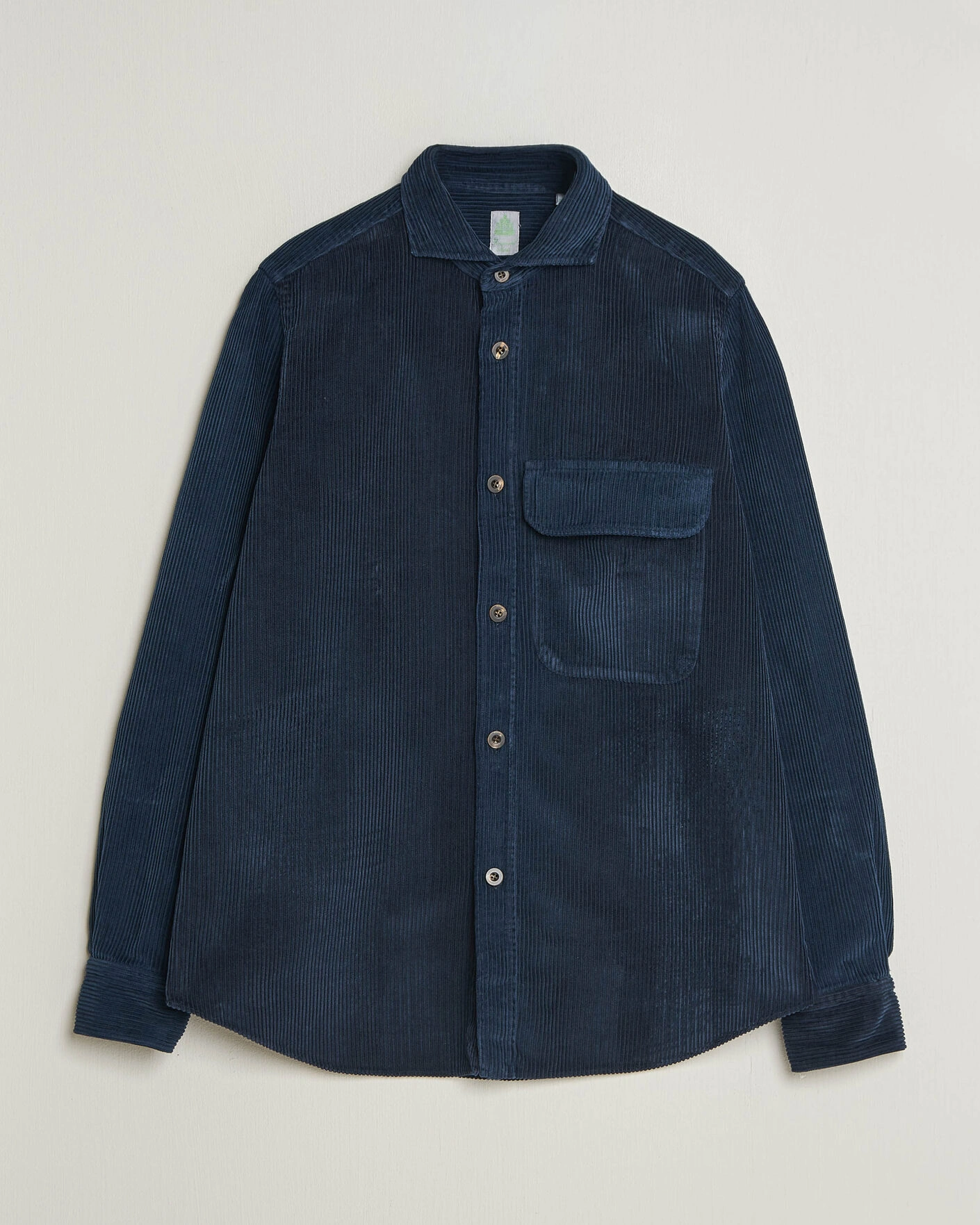 Herr | Skjortor | Finamore Napoli | Garment Dyed Corduroy Overshirt Navy