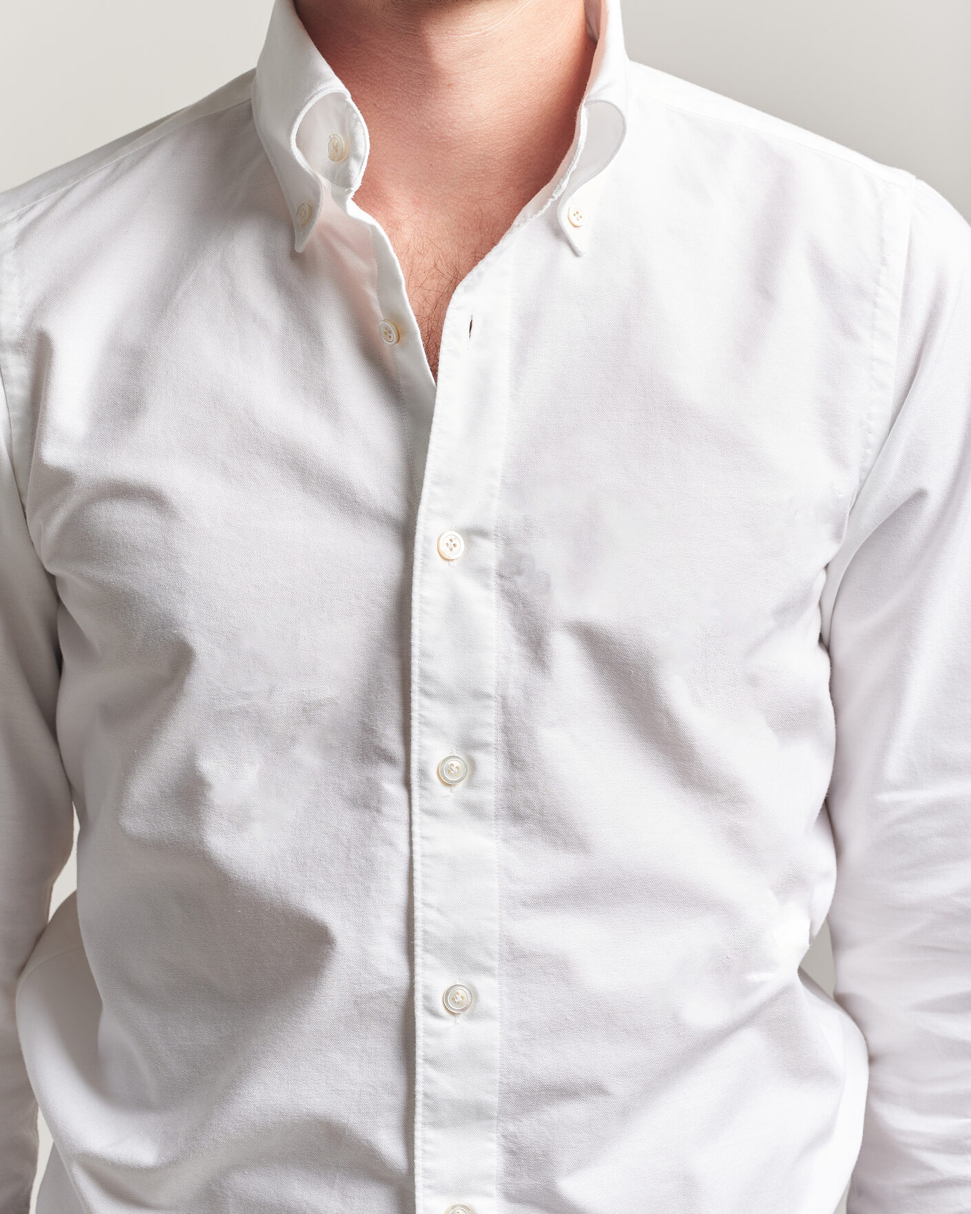 Herr | Skjortor | Finamore Napoli | Gaeta Oxford Button Down Shirt White